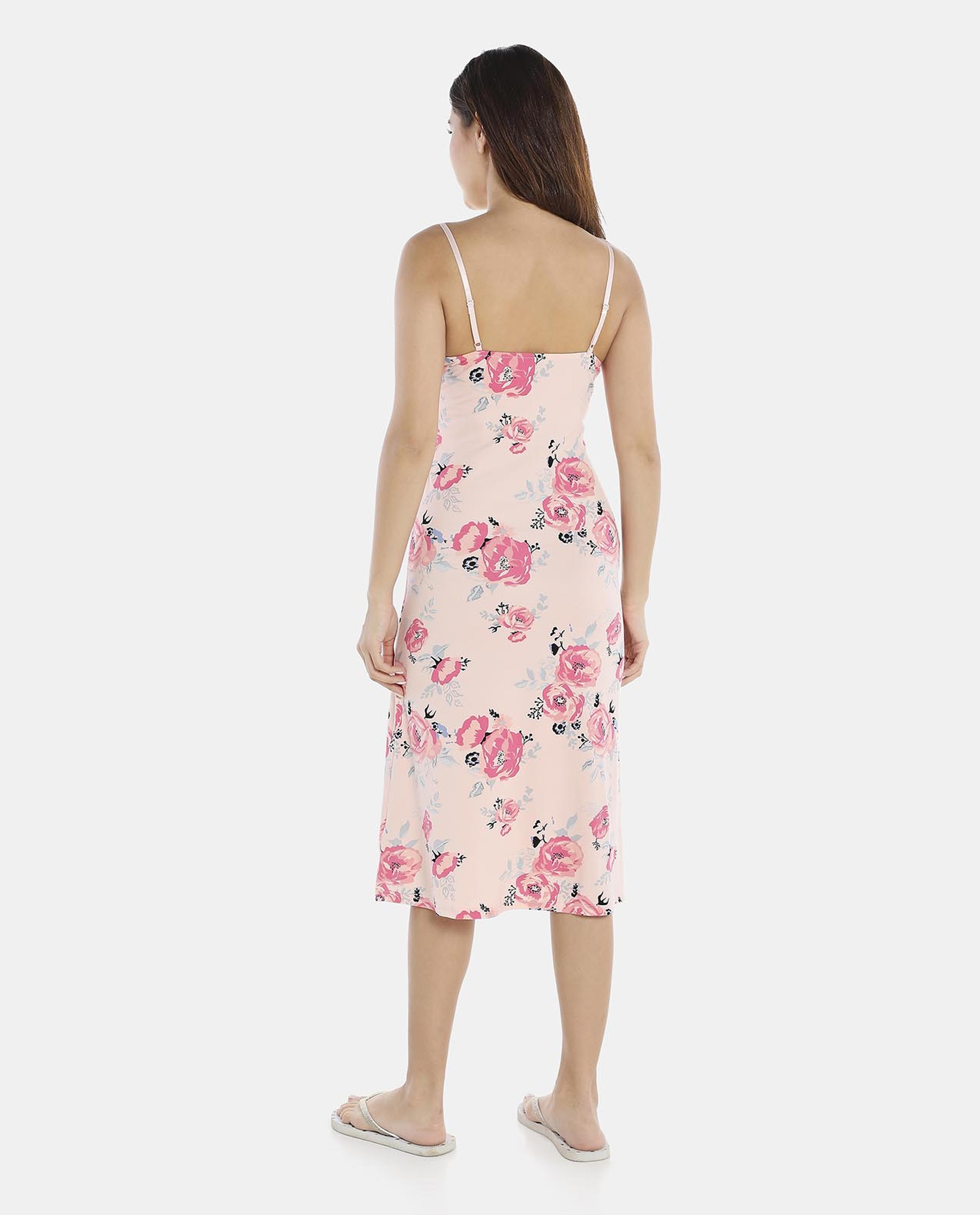 Multi-Coloured Rose Petals Mid Chemise