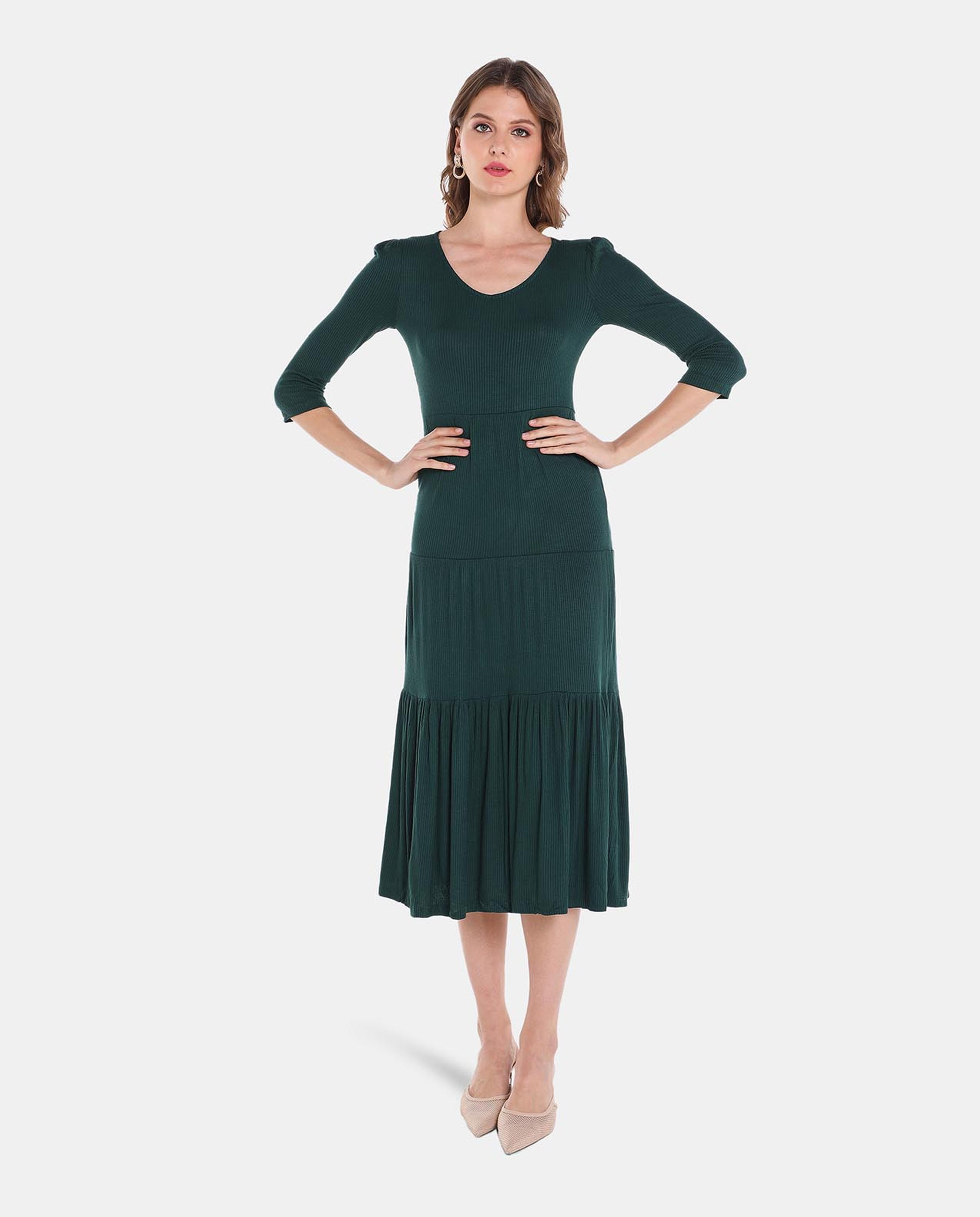 Green Tiered Dress