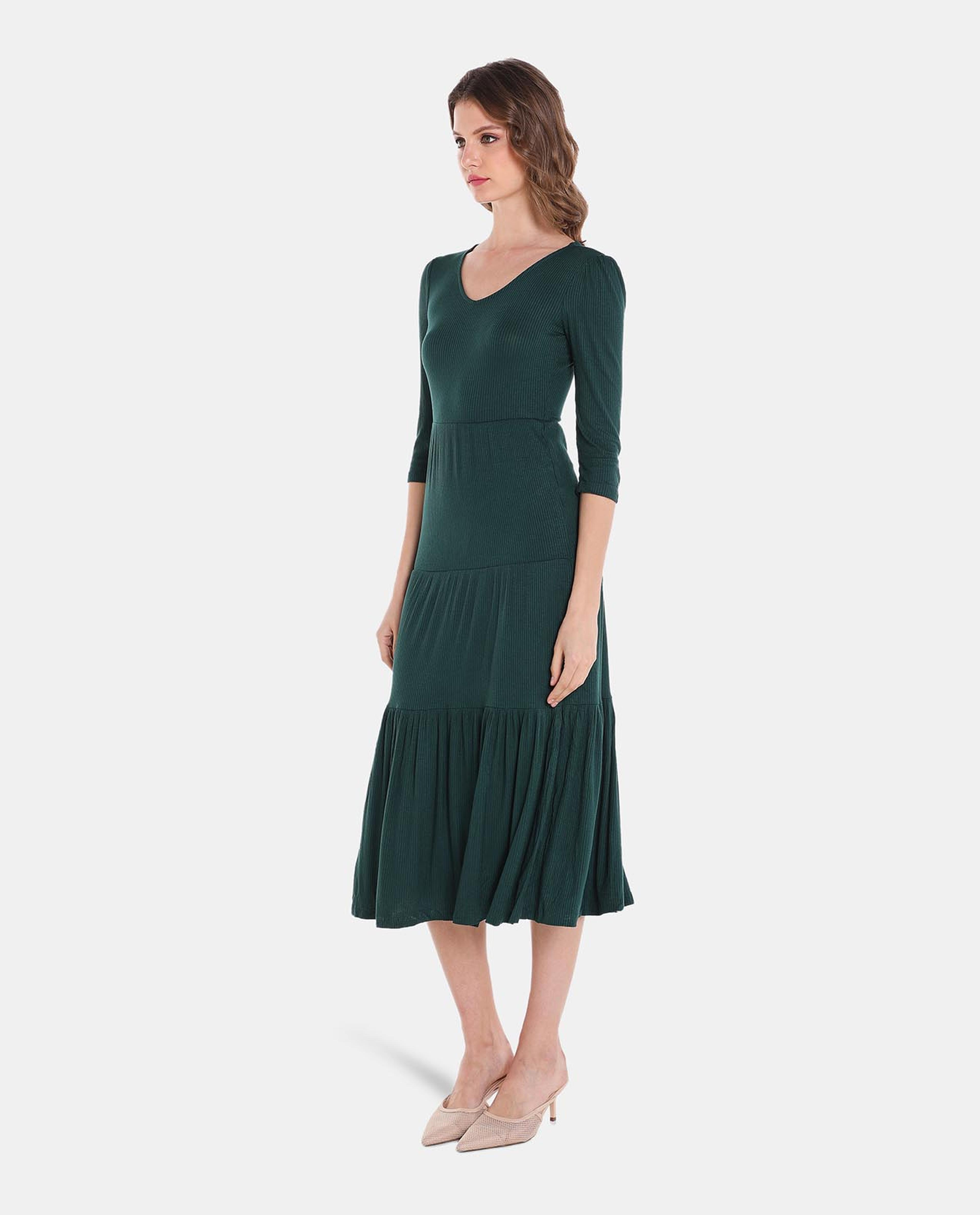 Green Tiered Dress
