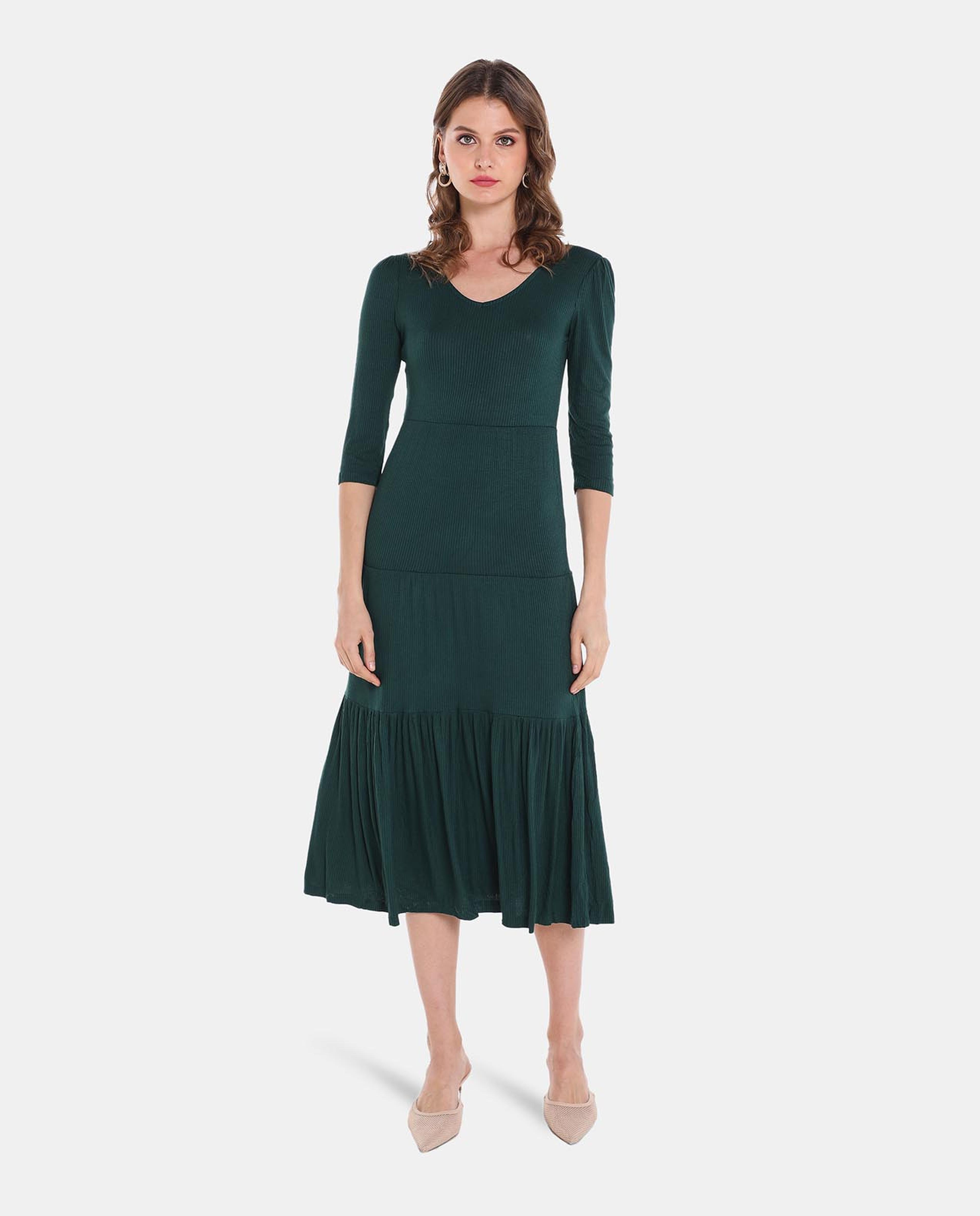 Green Tiered Dress