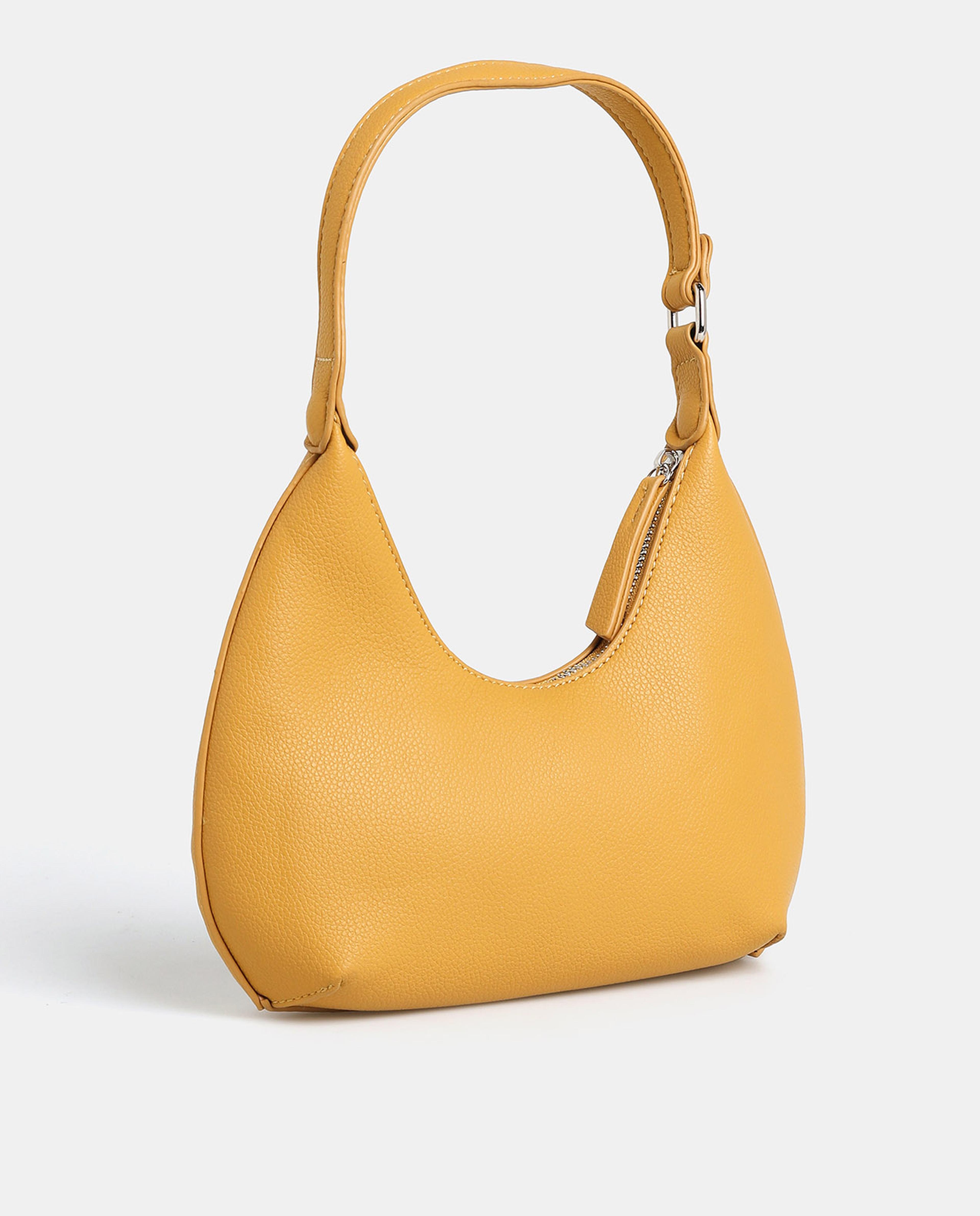 R&B Yellow Quilted Handheld Bag