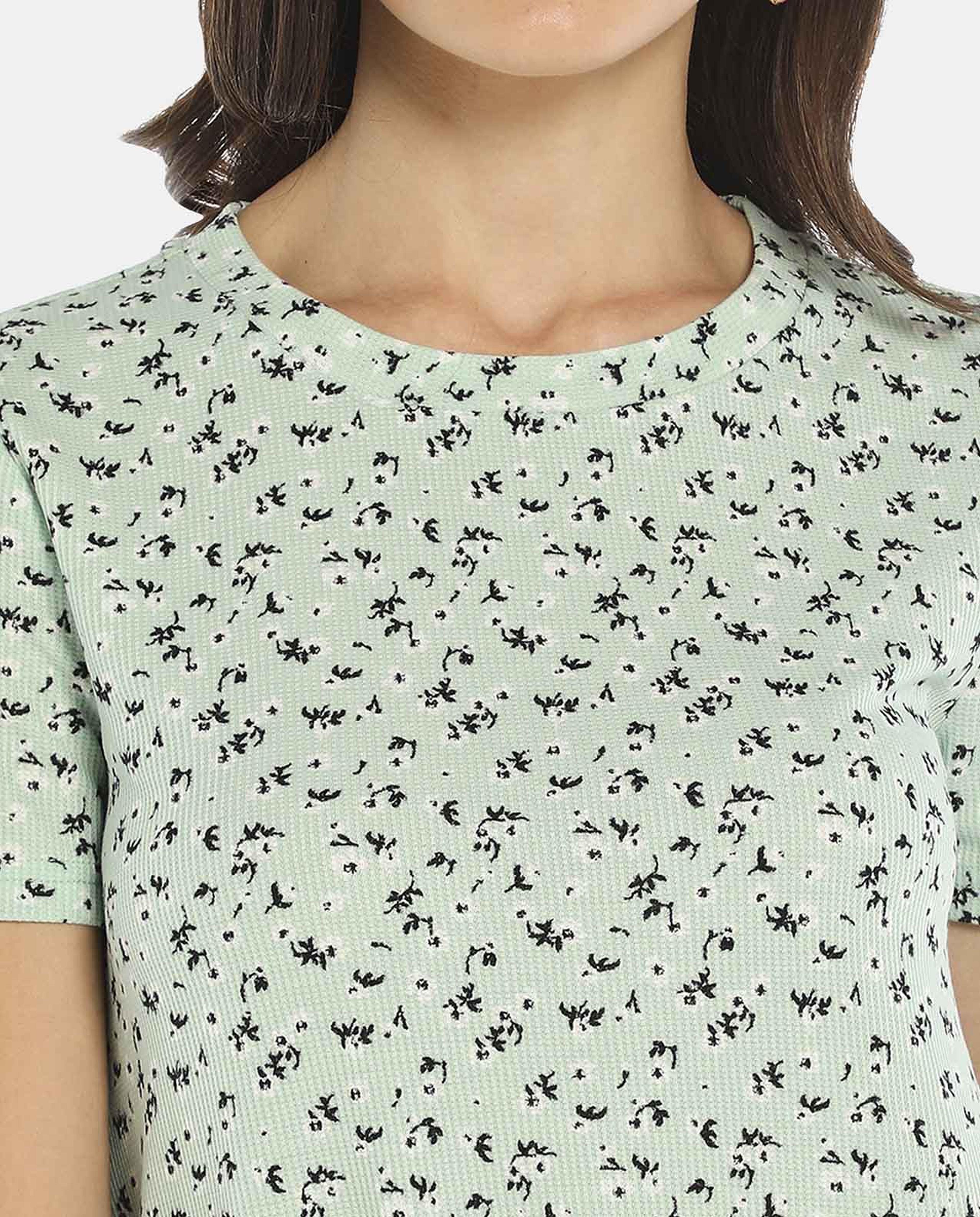 Green Floral Printed Dress