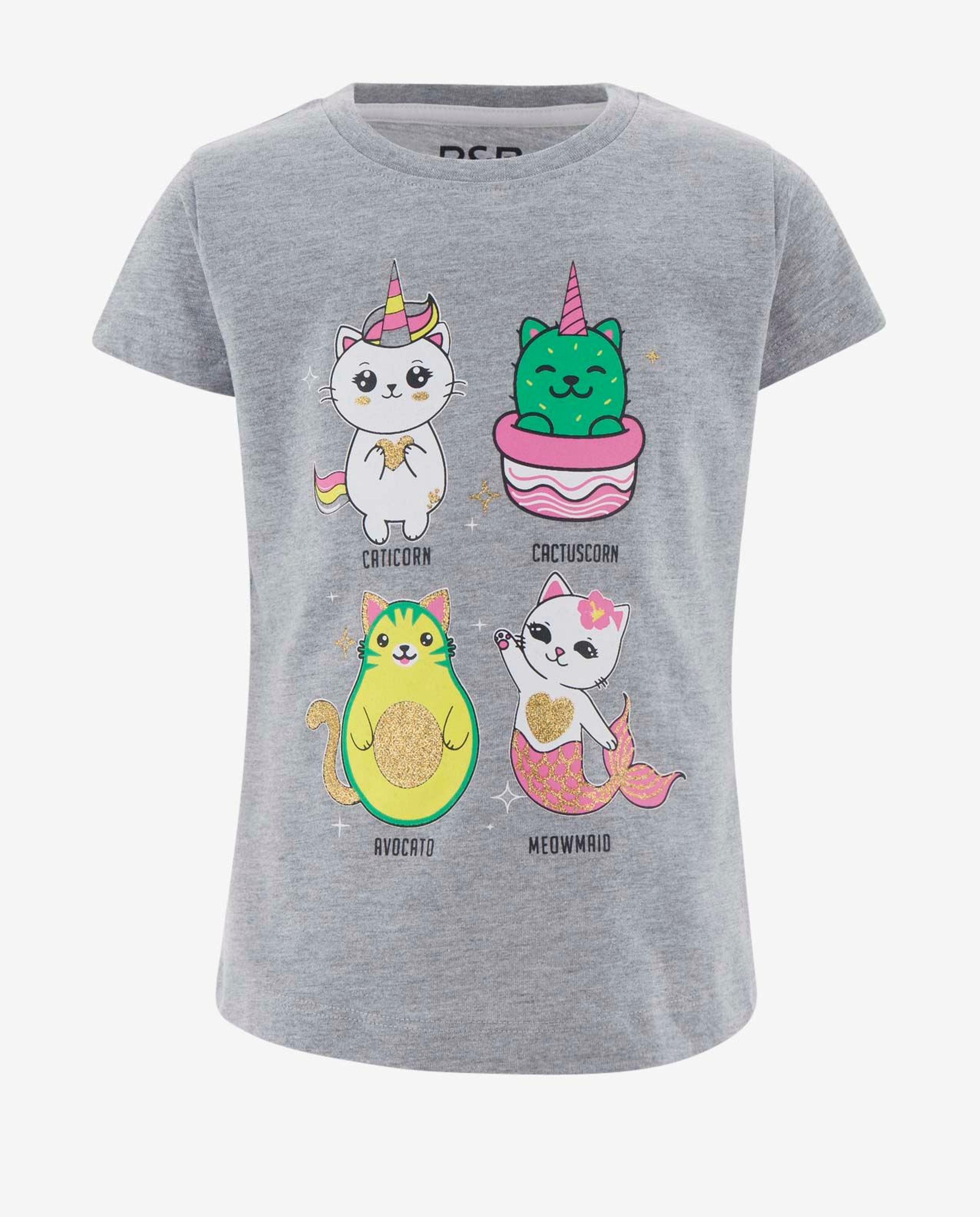 Grey MÃƒÂ©lange Printed T-shirt