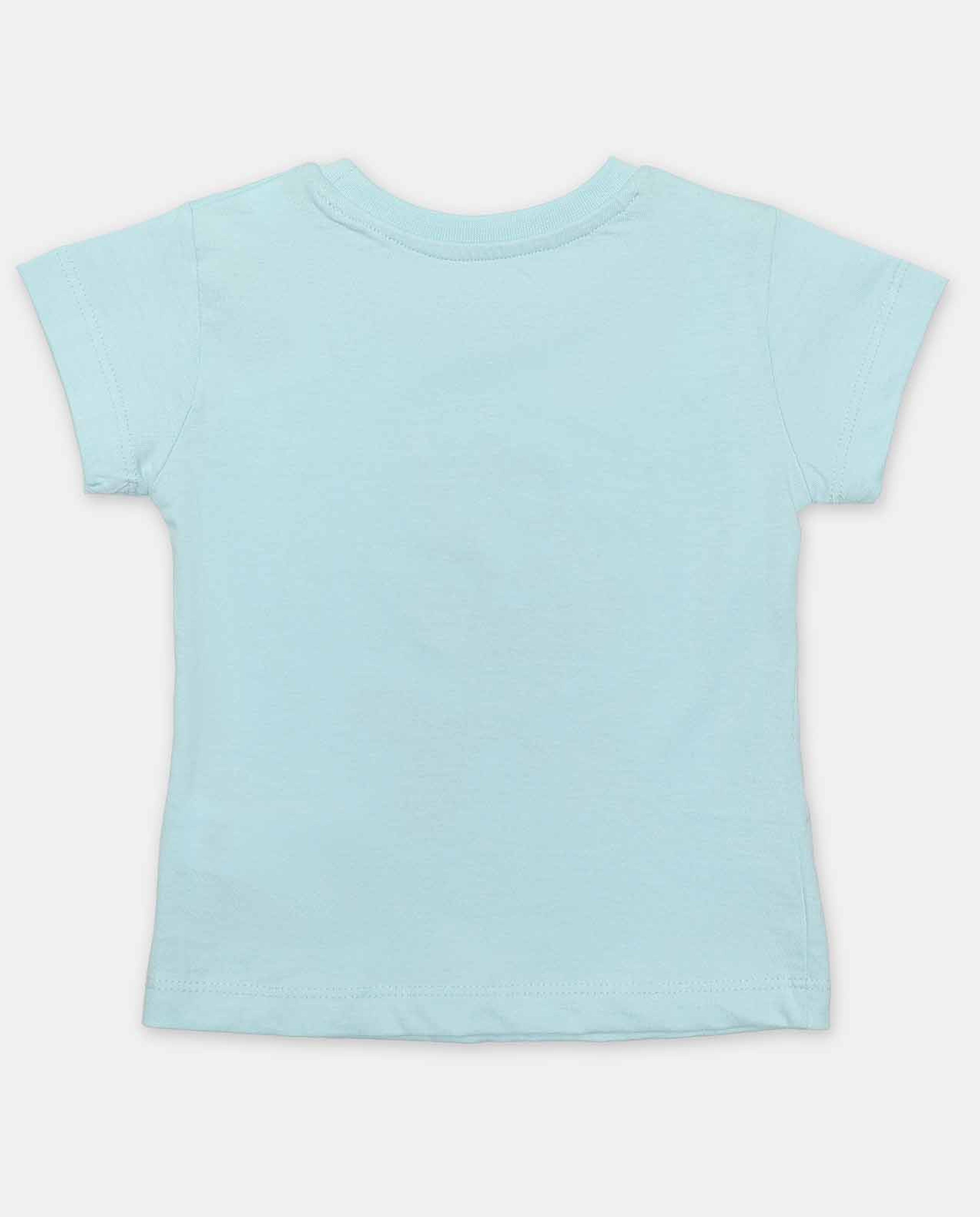 Aqua Printed Regular Fit T-Shirt