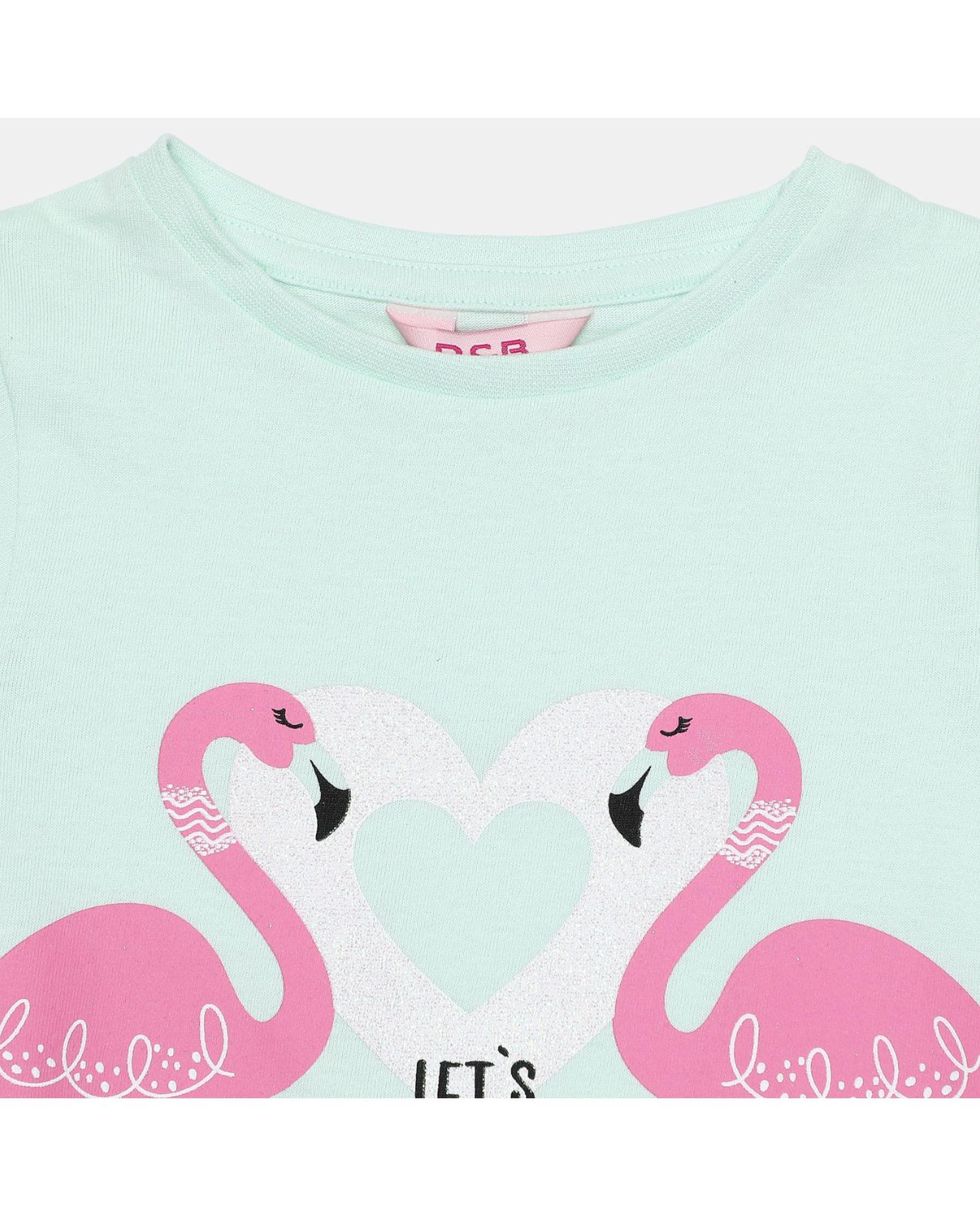 Mint Printed Regular Fit Top