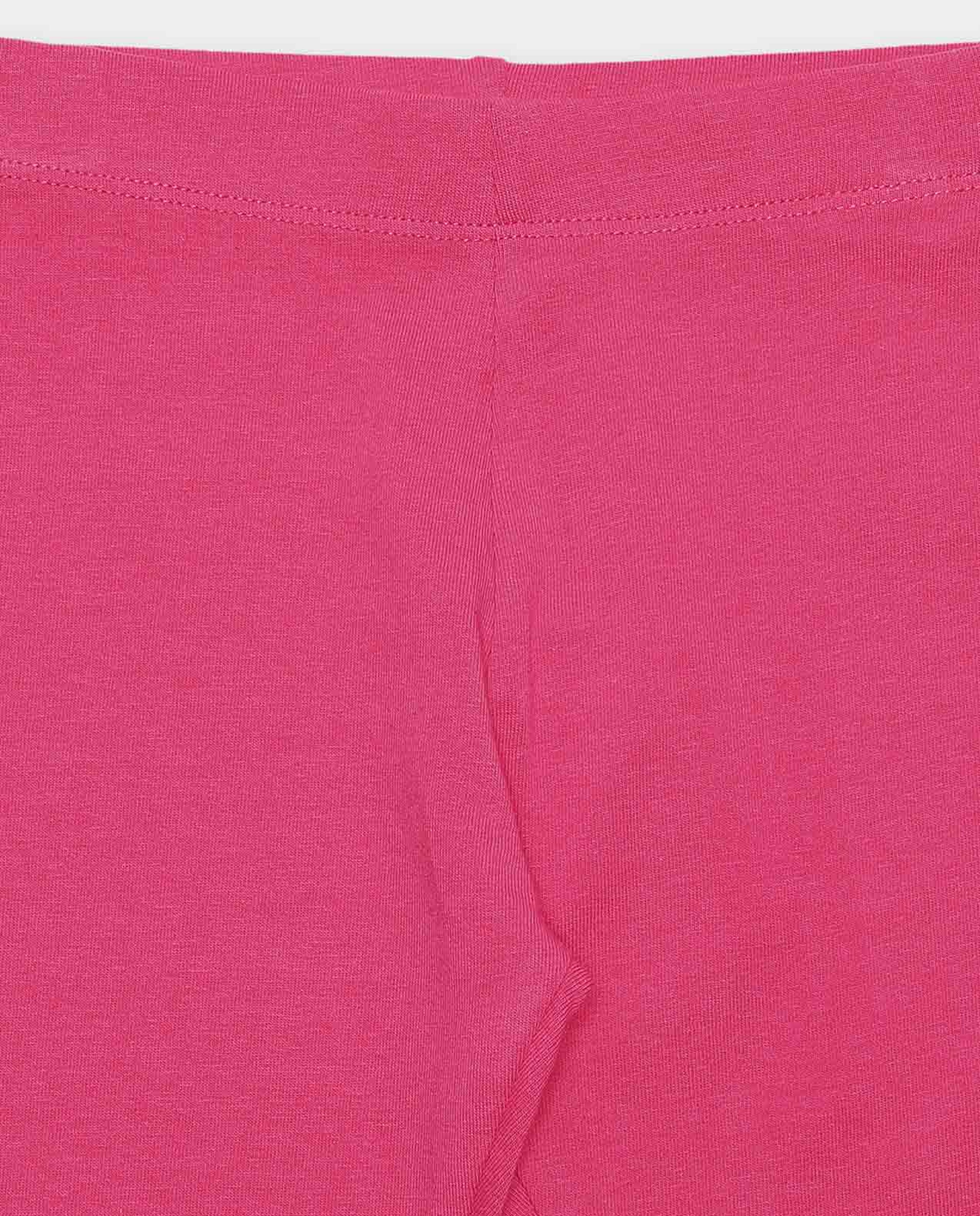 Fuchsia Solid Regular Fit Legging