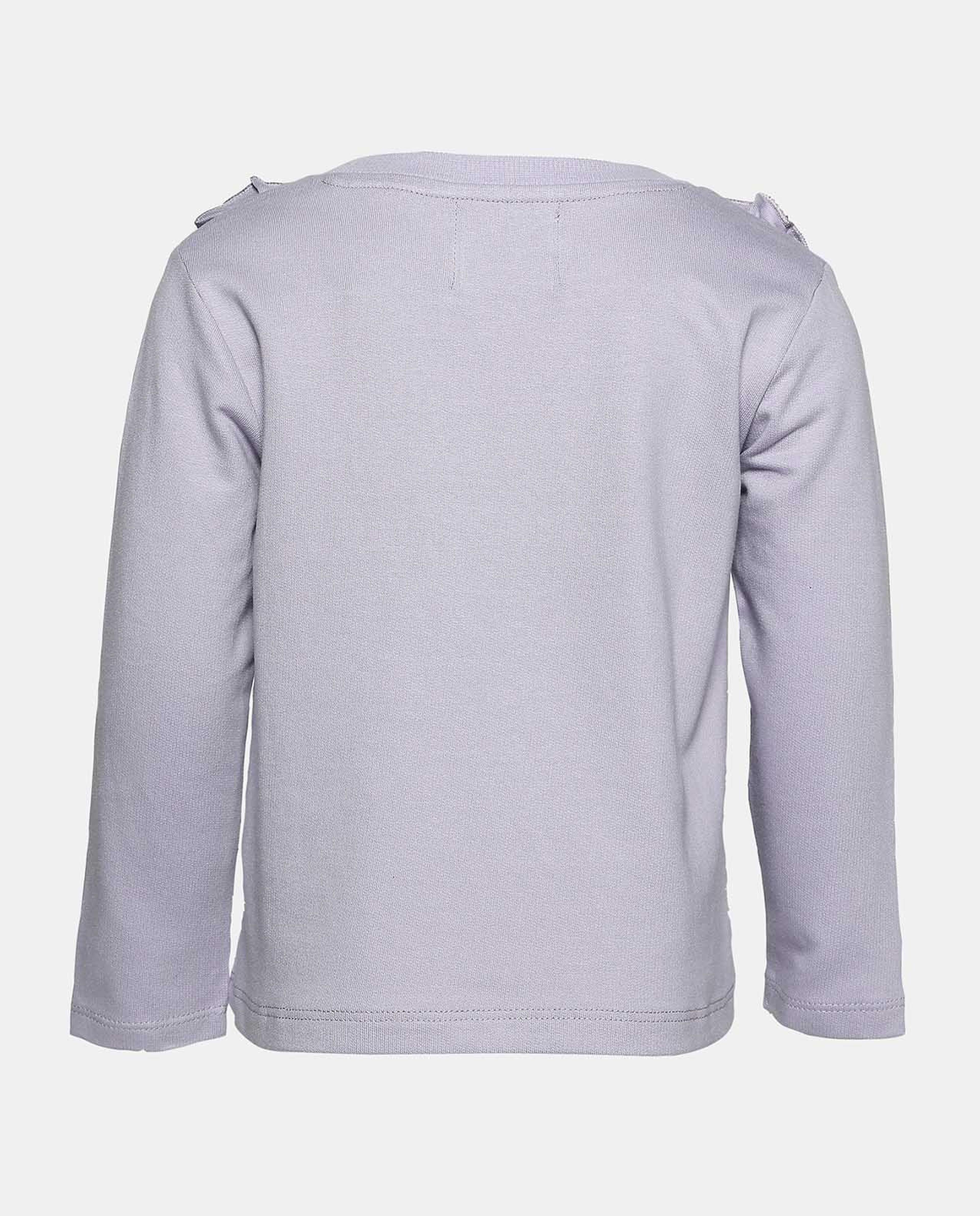 Purple Printed Fit Sweatshirt