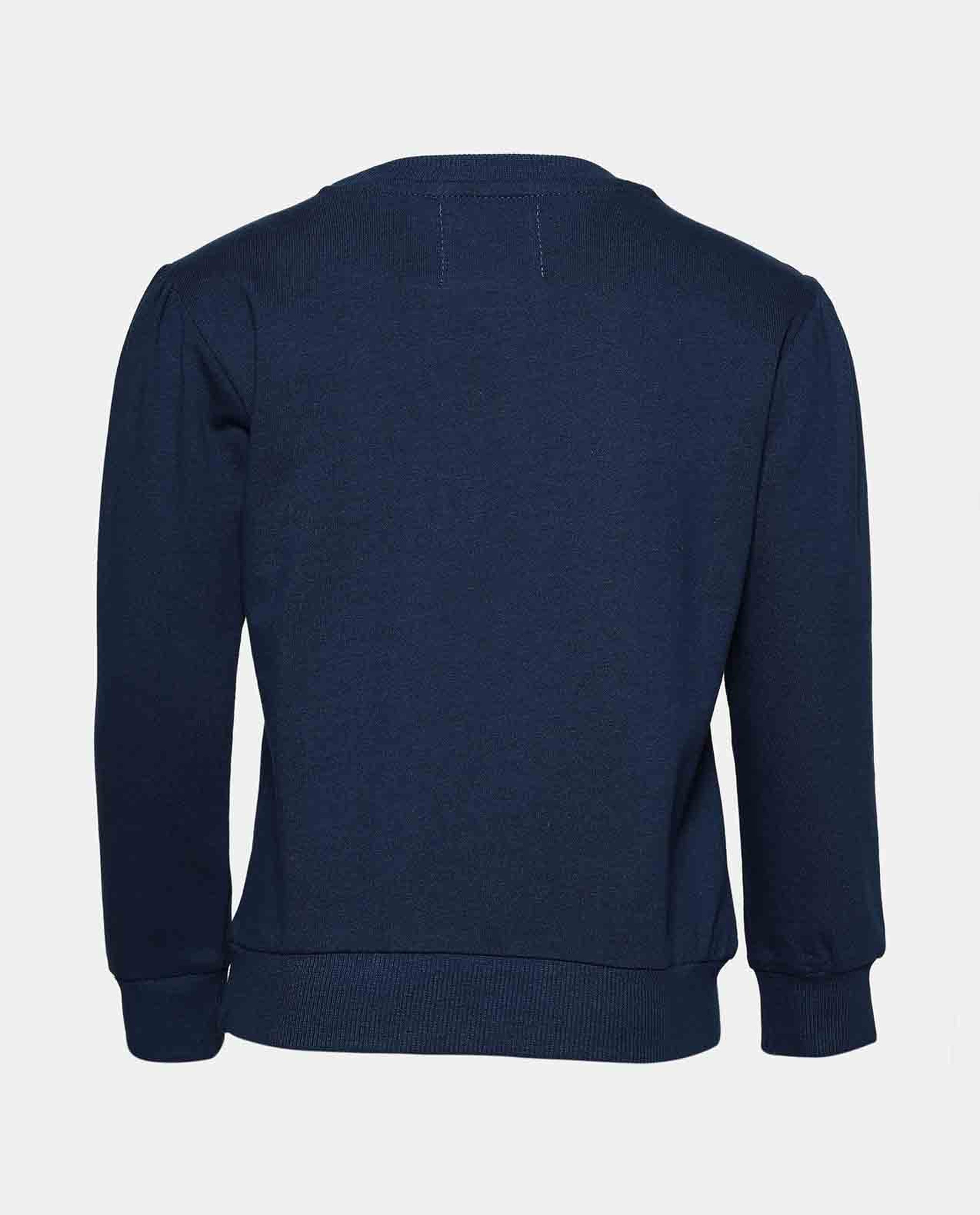 Blue Printed Fit Sweatshirt