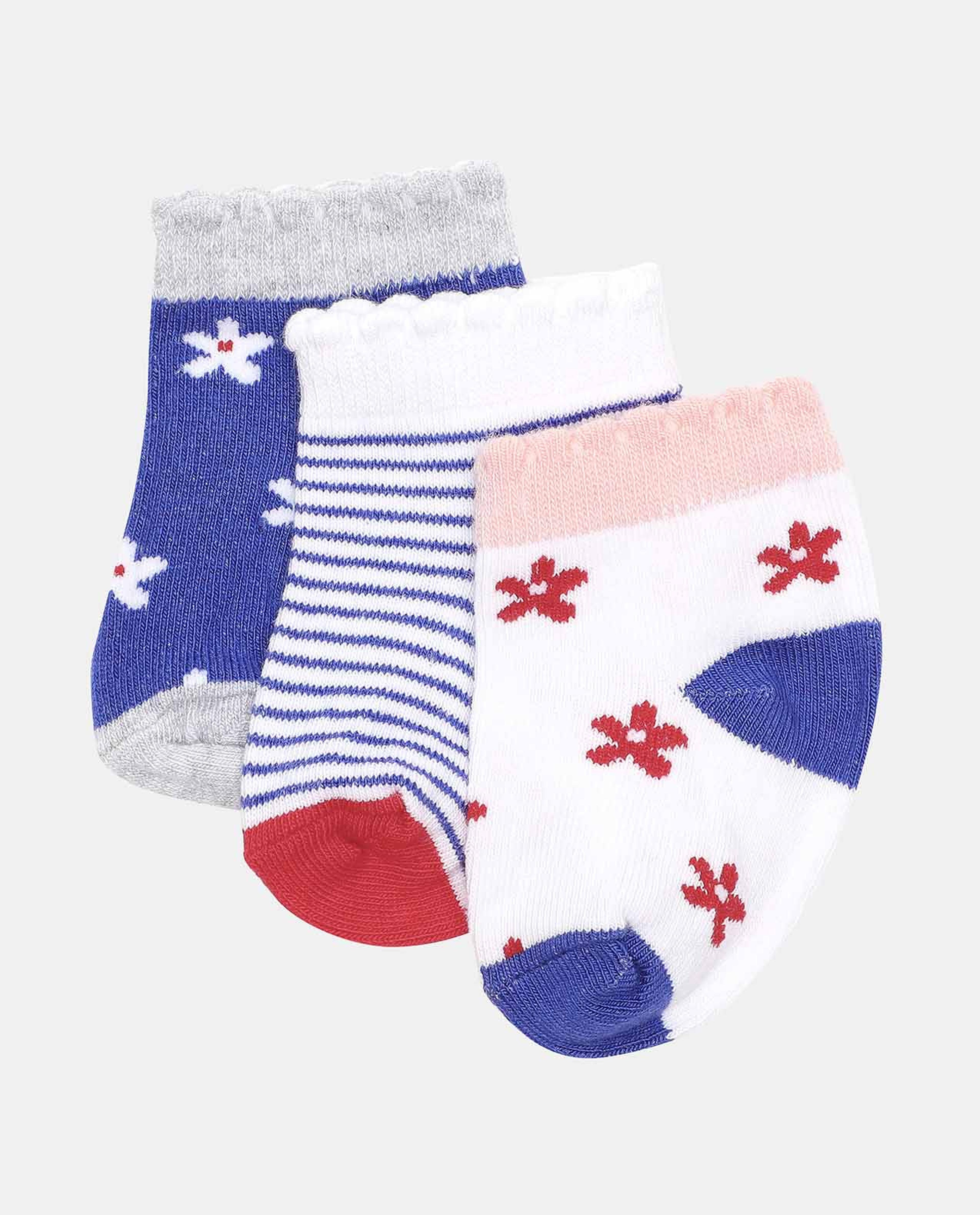 Multi Pack of 3 Ankle Socks