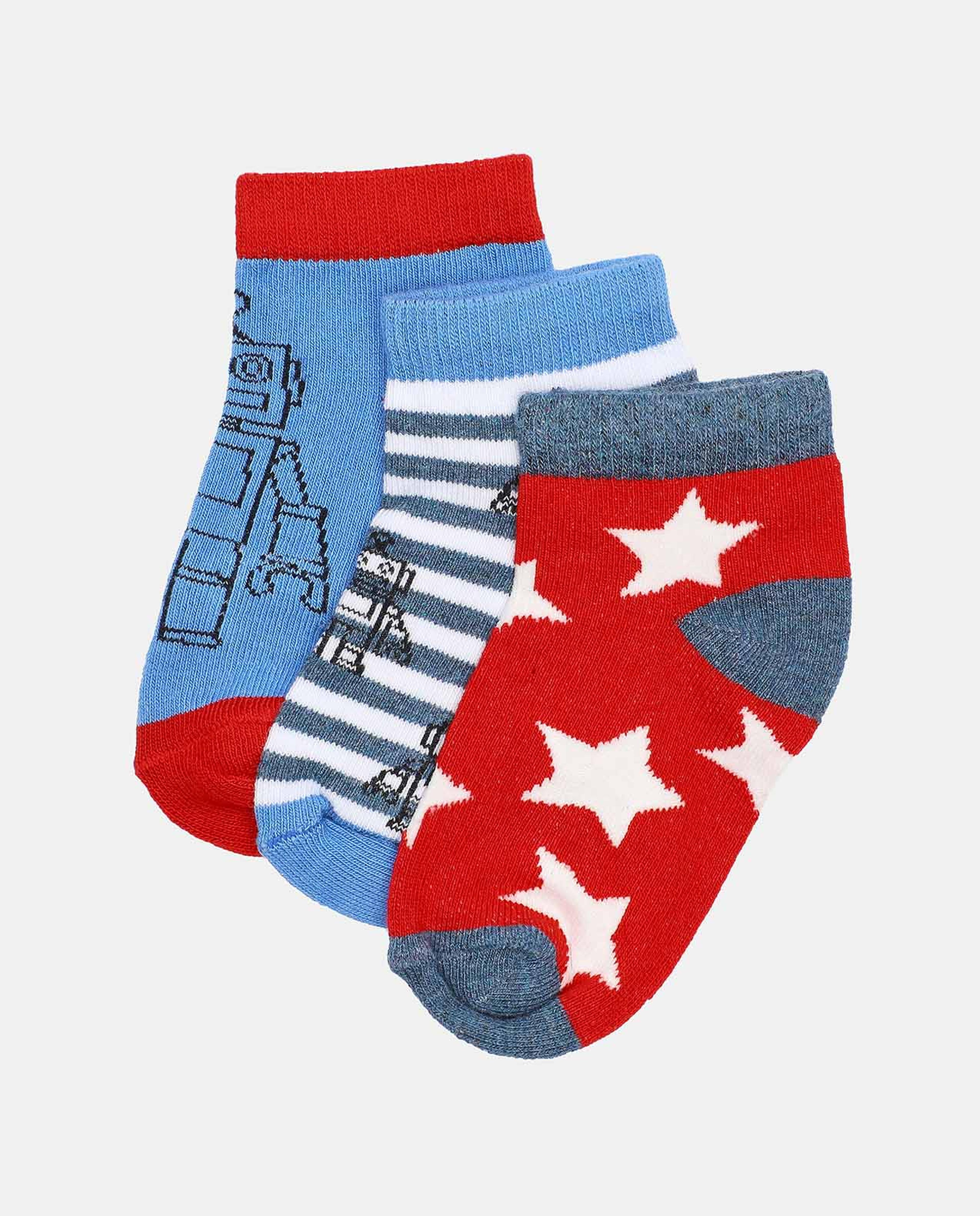 Multi Pack of 3 Ankle Socks