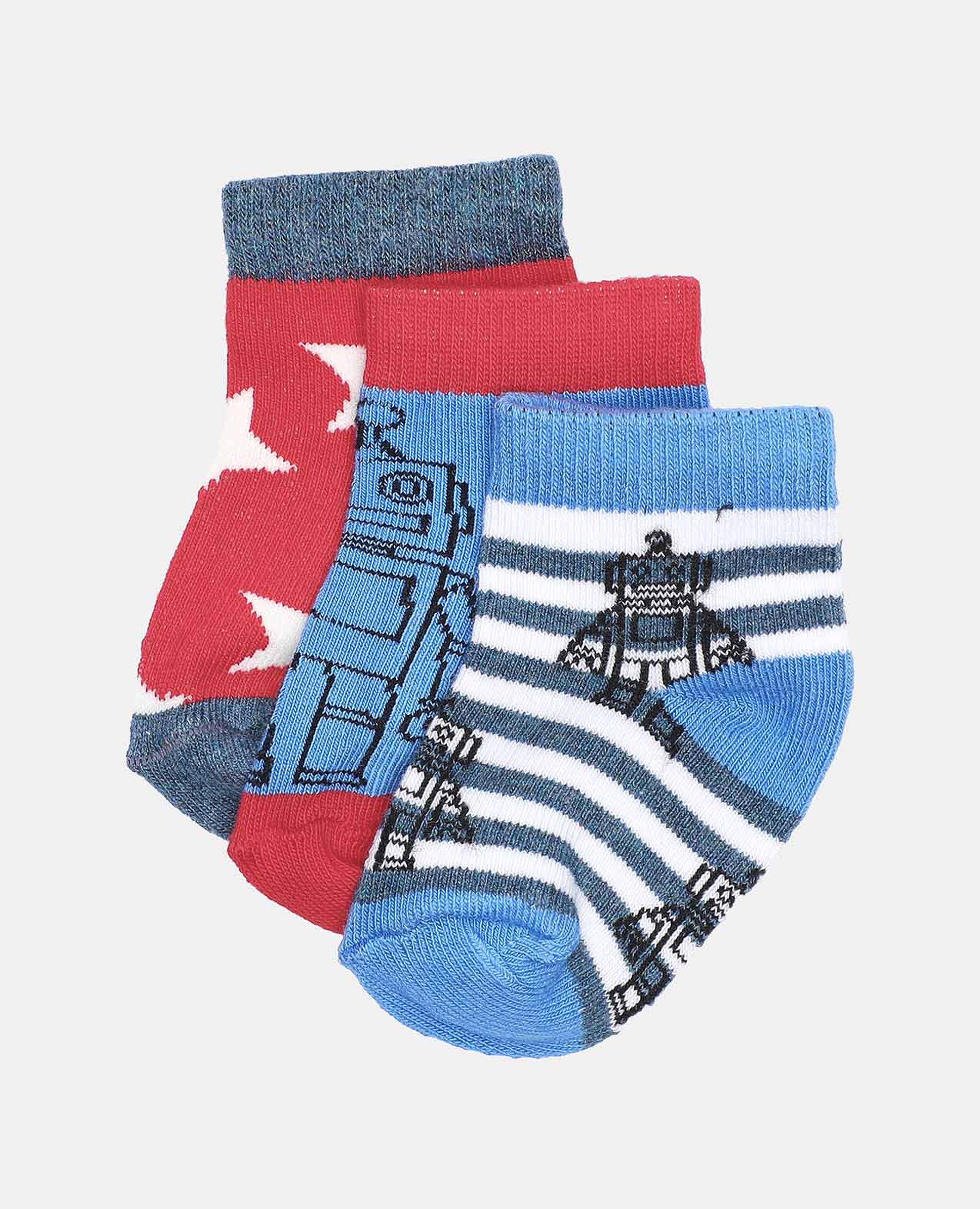 Multi Pack of 3 Ankle Socks