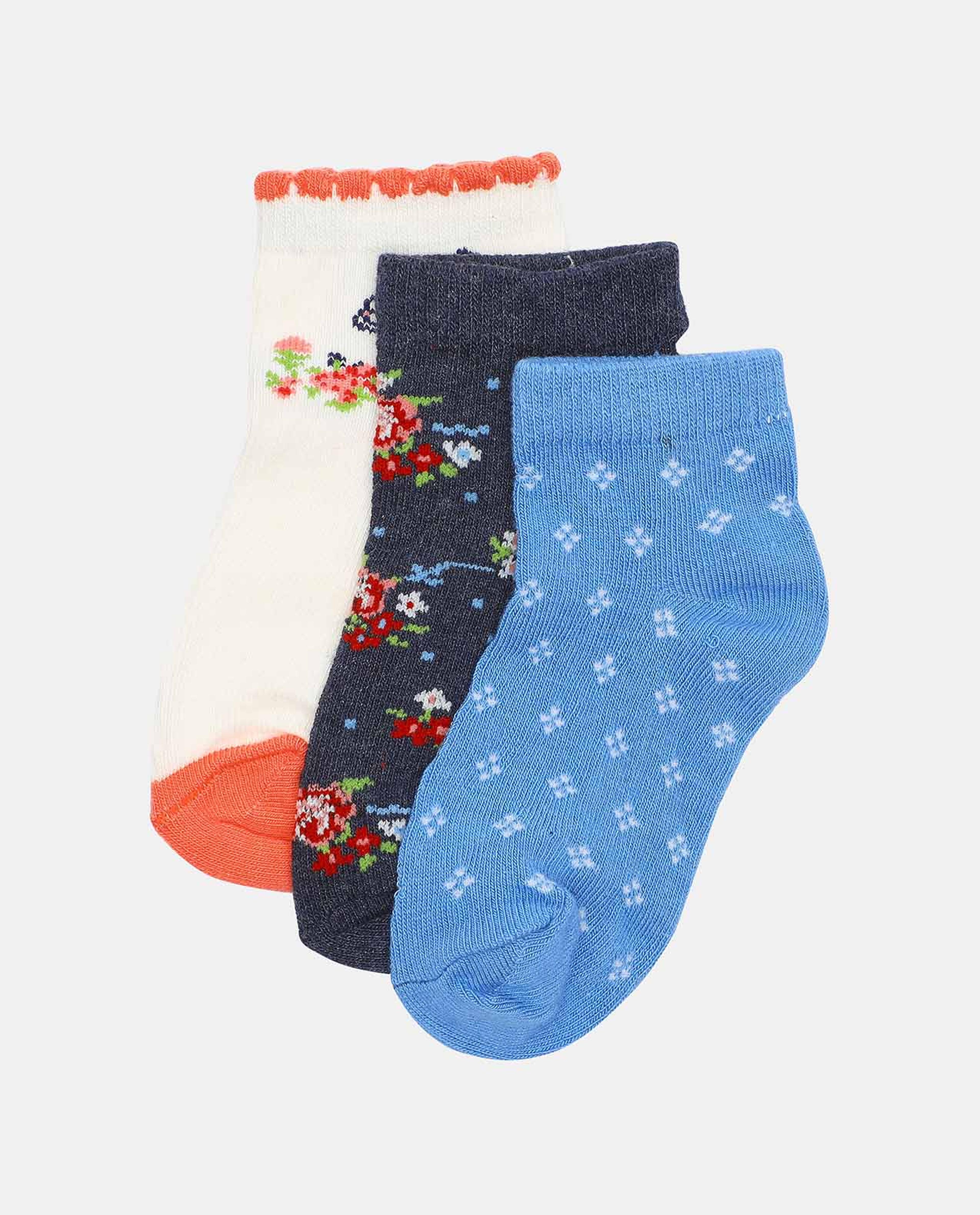 Multi Pack of 3 Ankle Socks