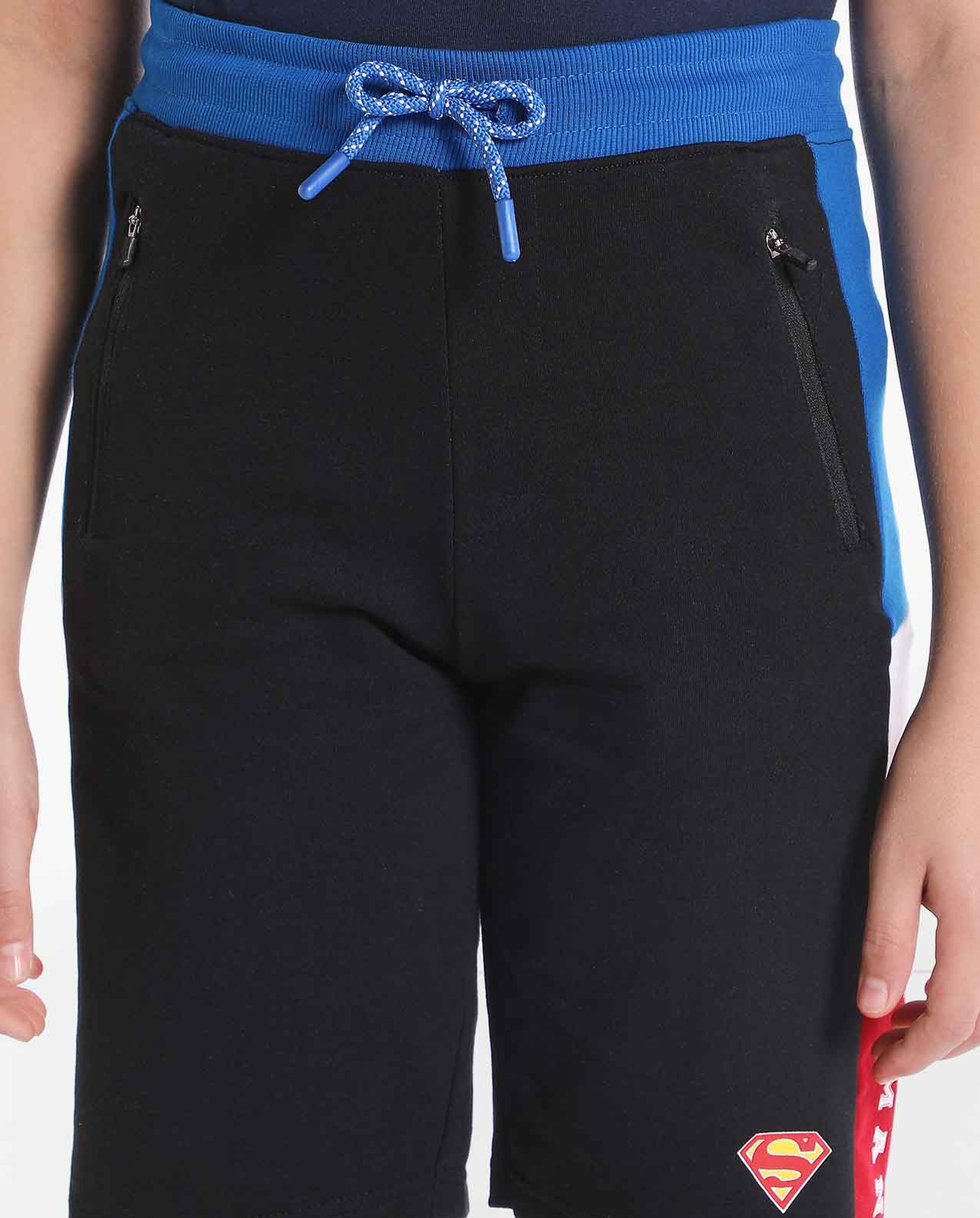 Solid Knitted Shorts With Elasticated Tie Up Waist