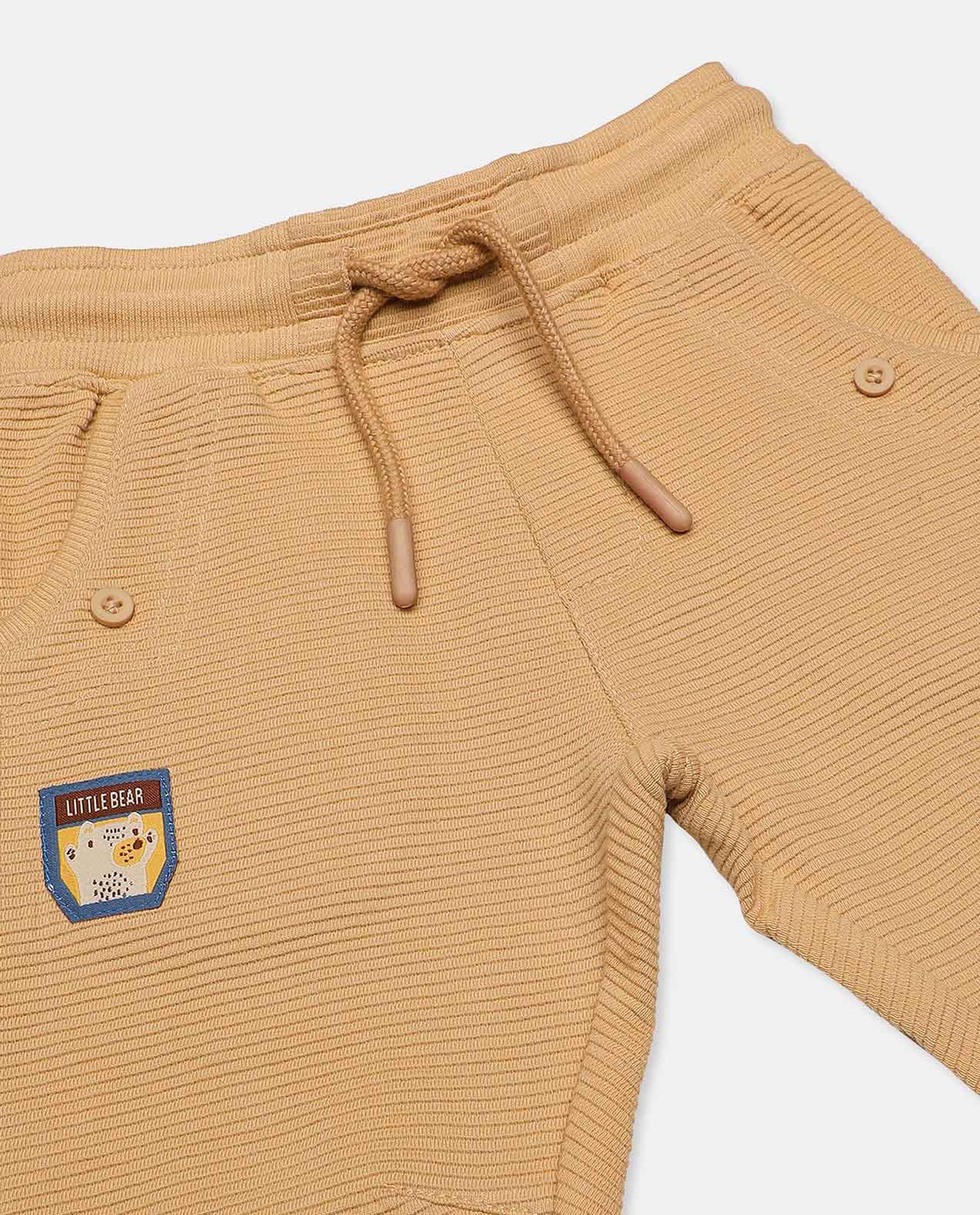 Solid Joggers with Elasticated Drawstring Waist
