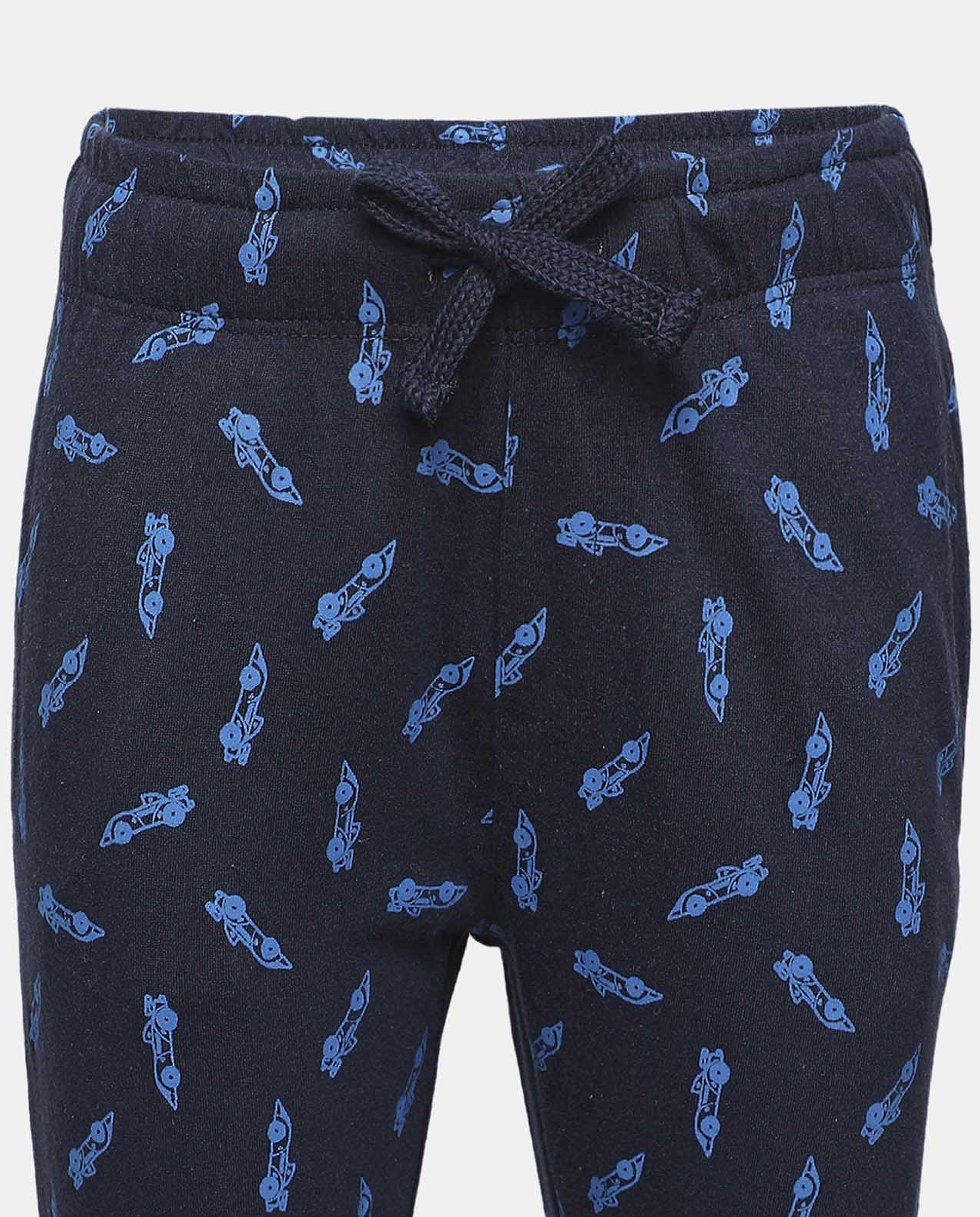 Printed Night Suit with Crew Neck Short Sleeve