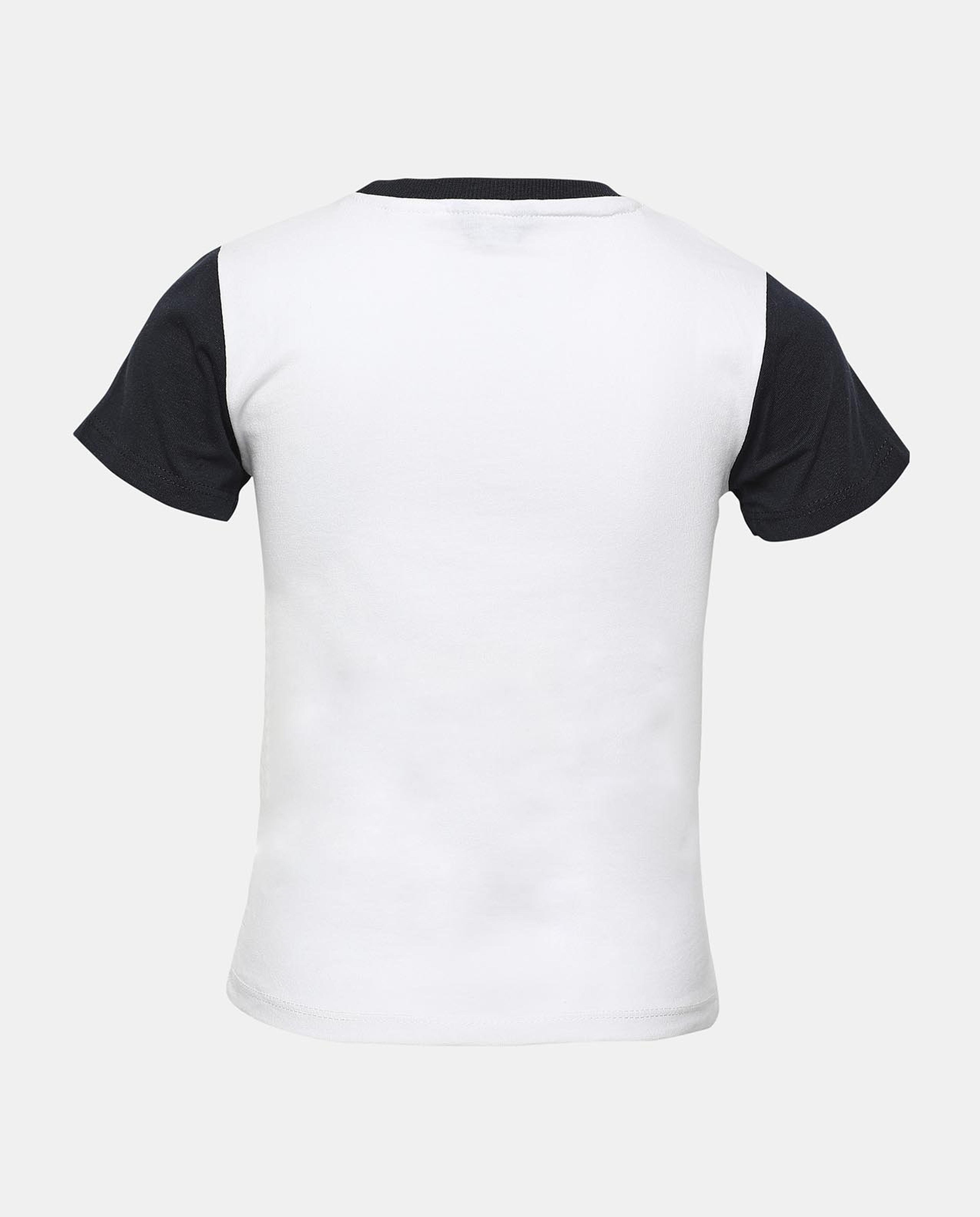 Printed T-Shirt with Polo Neck Short Sleeve