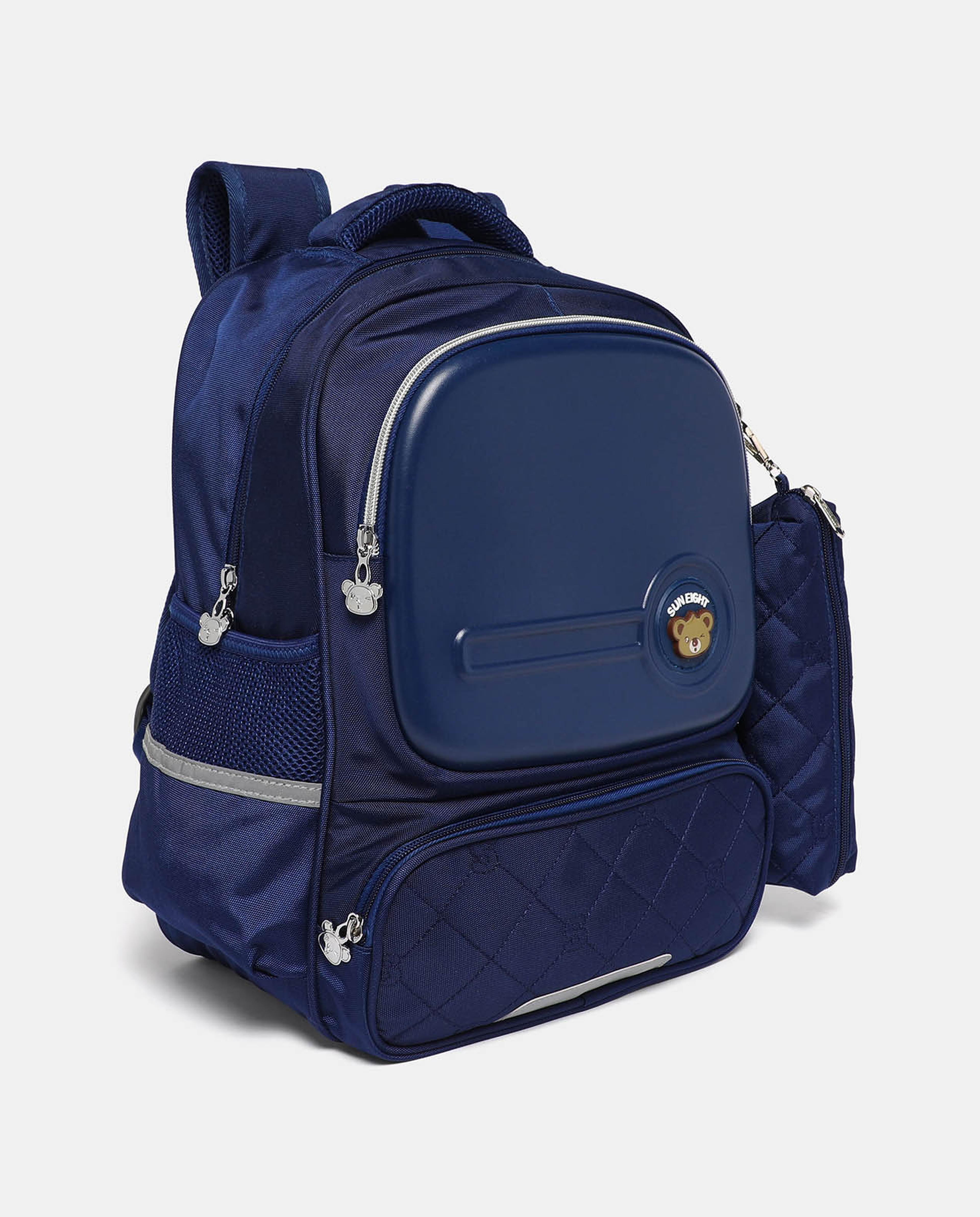 Zip Closure Solid Backpack