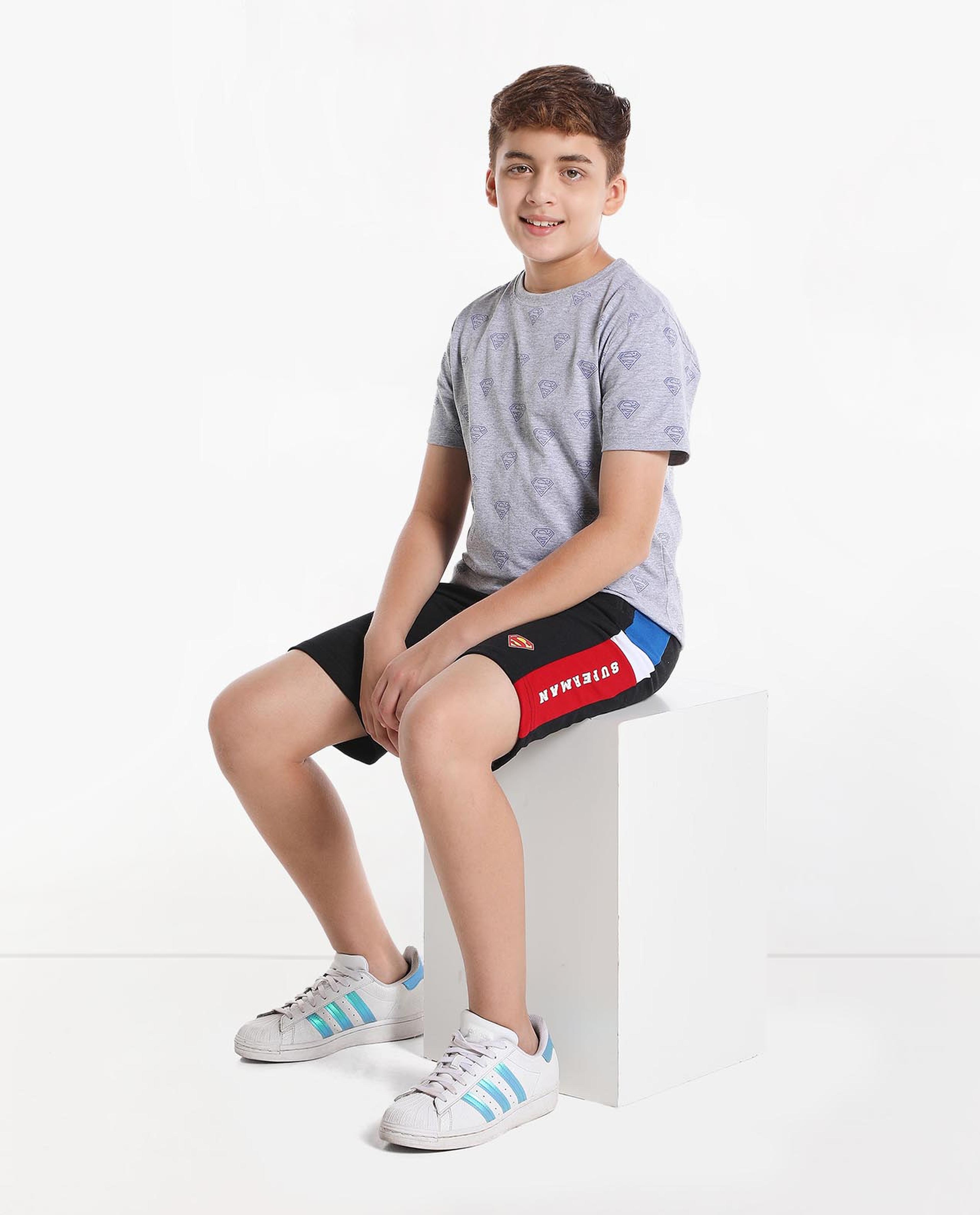 Pack Of 2 - Printed Casual T-Shirts With Short Sleeves And Crew Neck