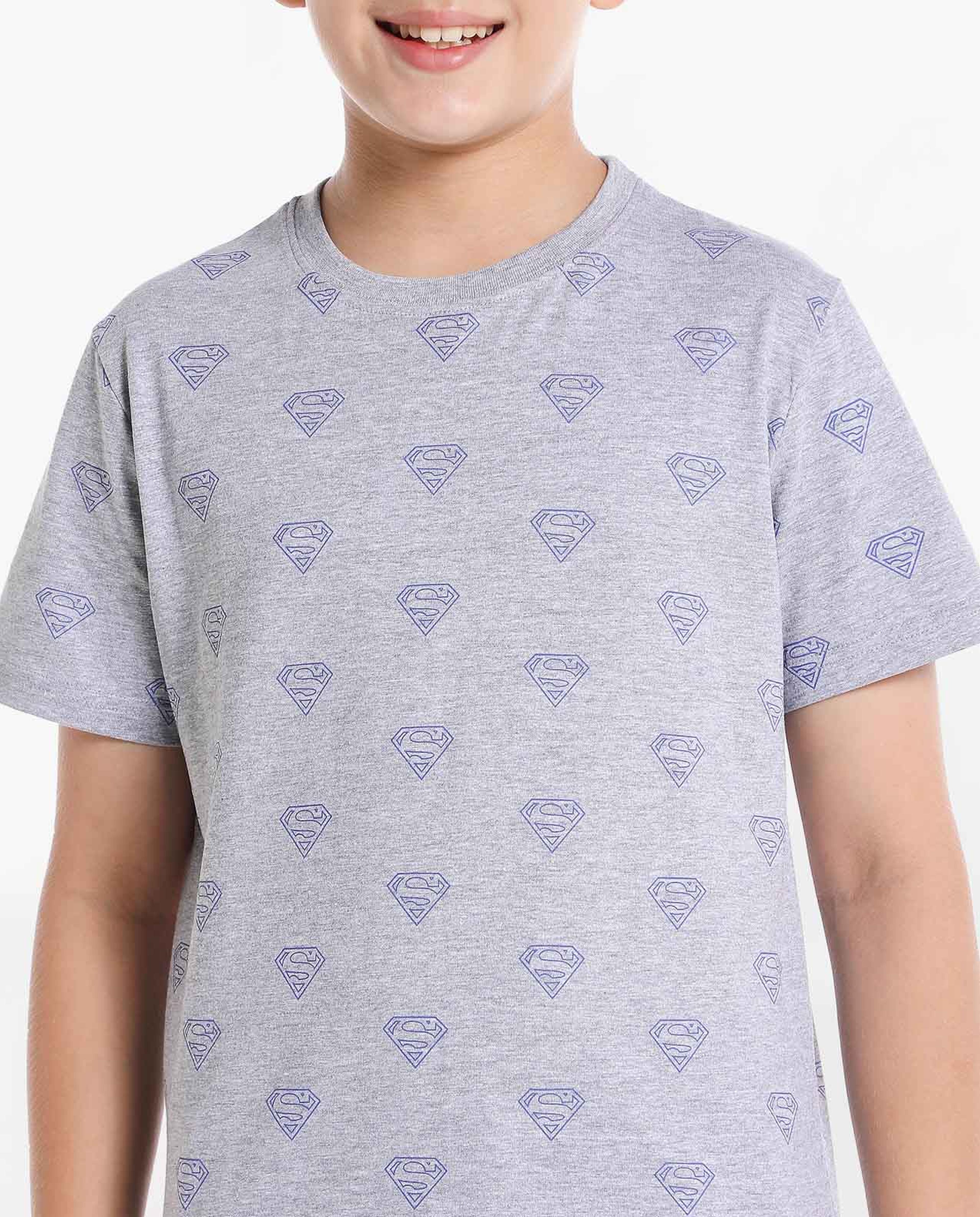 Pack Of 2 - Printed Casual T-Shirts With Short Sleeves And Crew Neck