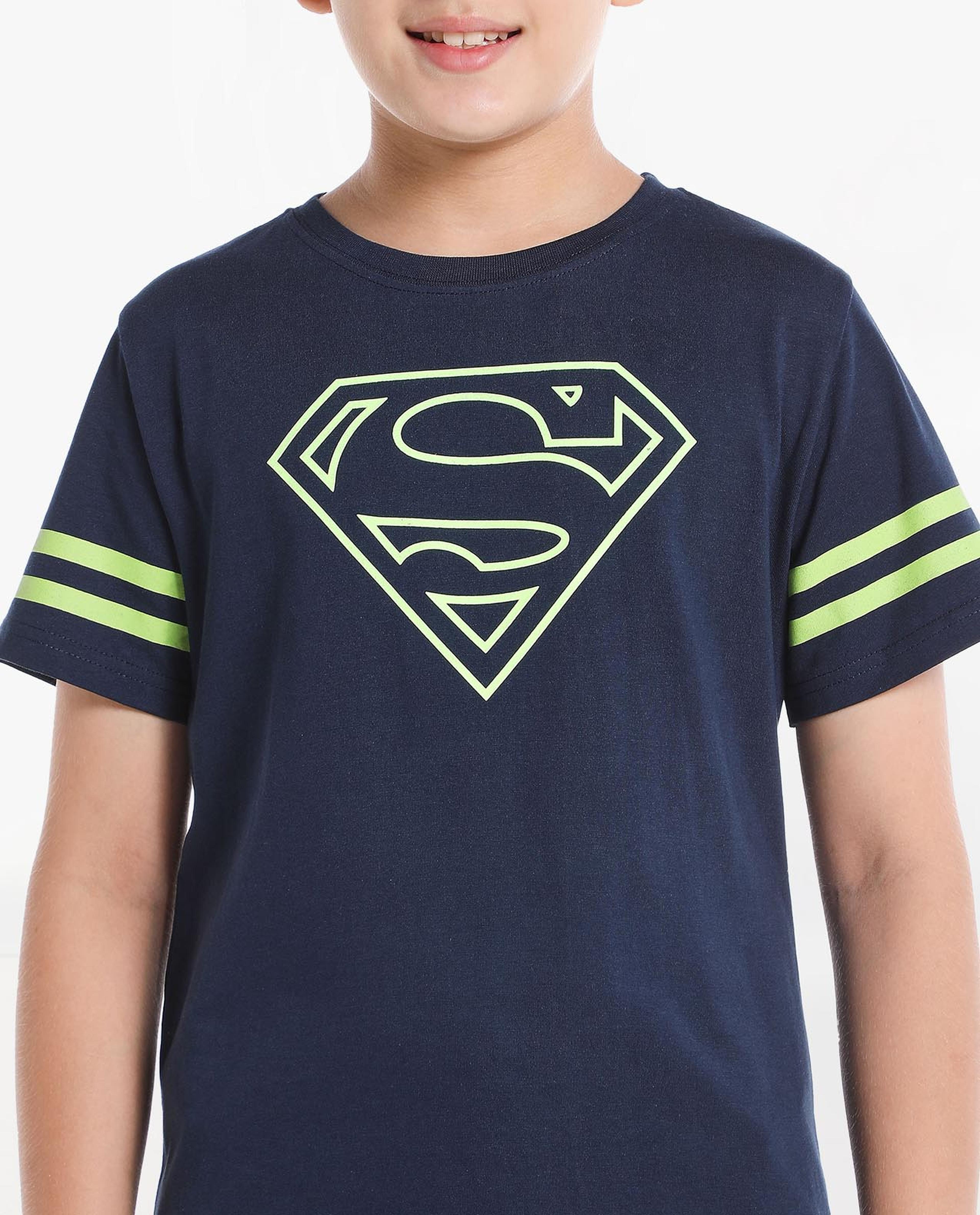 Pack Of 2 - Printed Casual T-Shirts With Short Sleeves And Crew Neck