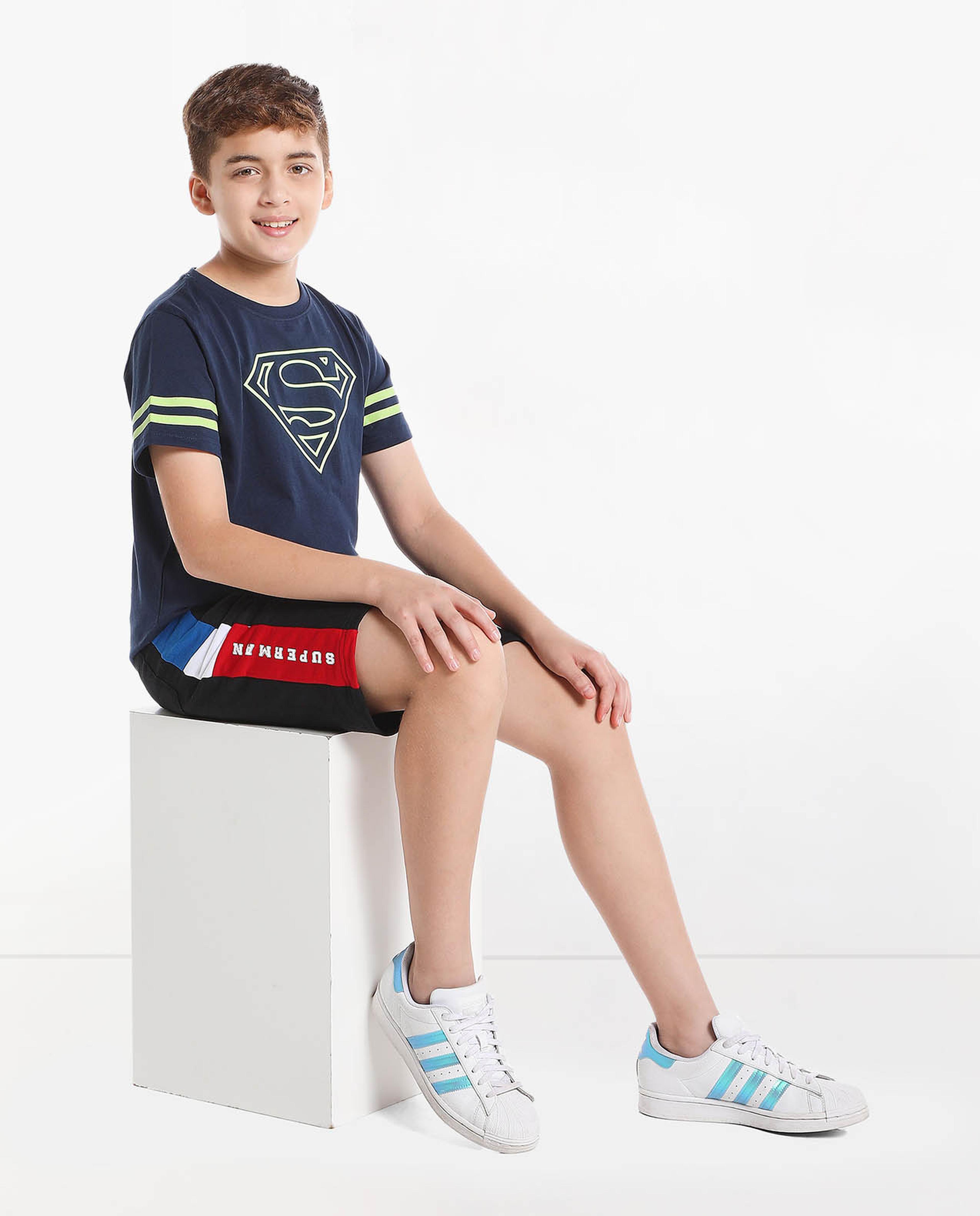 Pack Of 2 - Printed Casual T-Shirts With Short Sleeves And Crew Neck
