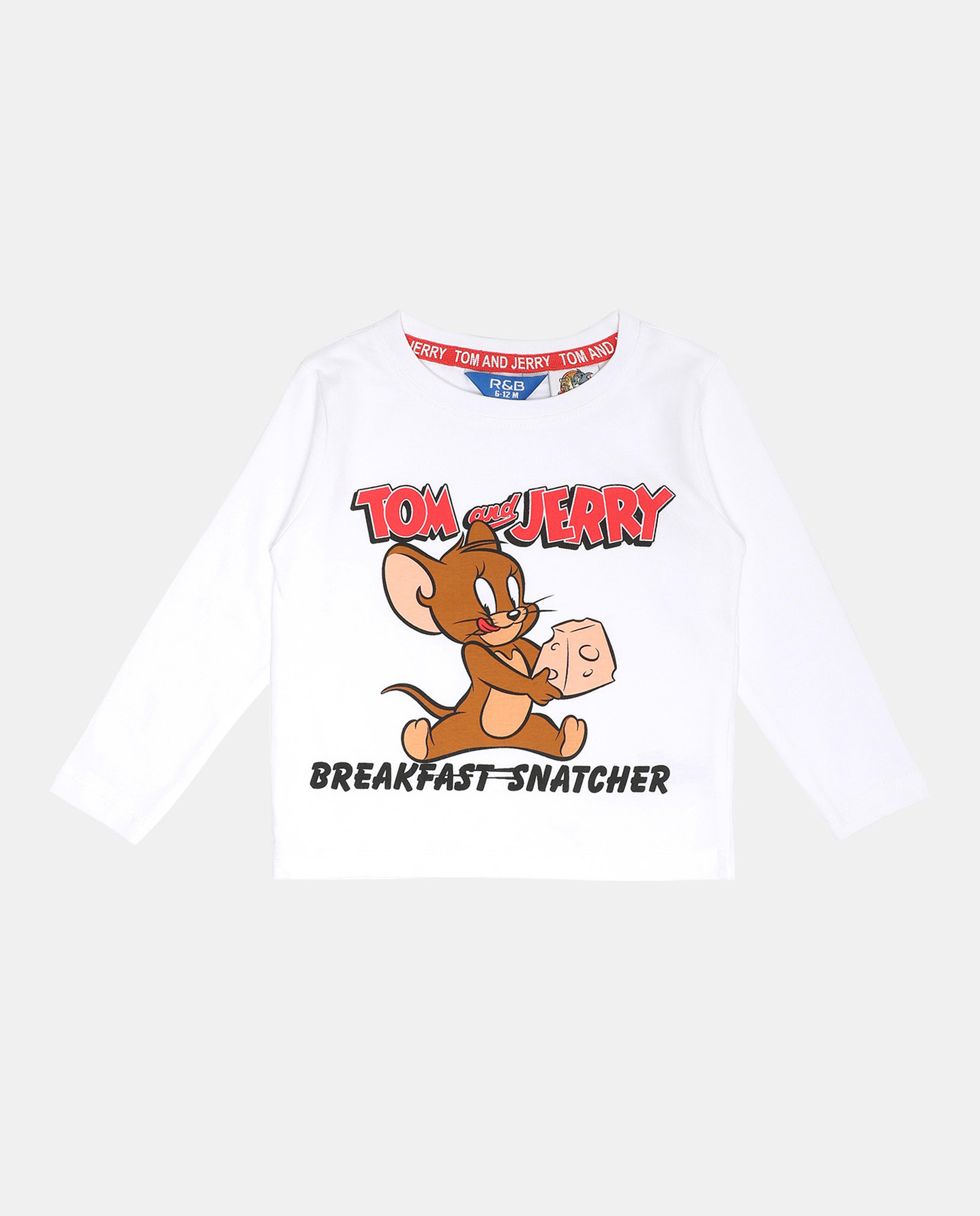 Pack of 2 - Printed T-Shirt with Crew Neck and Long Sleeves