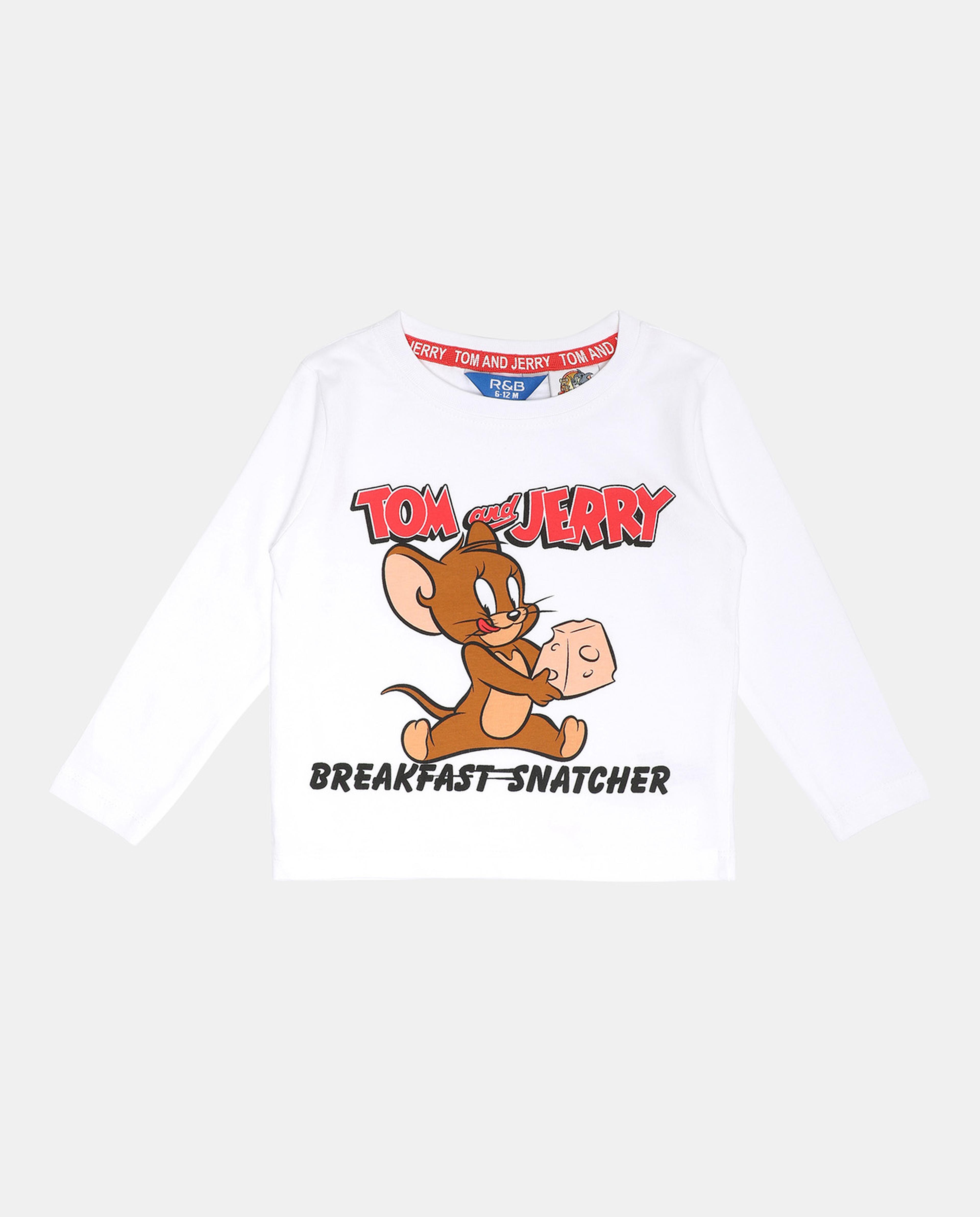 Pack of 2 - Printed T-Shirt with Crew Neck and Long Sleeves