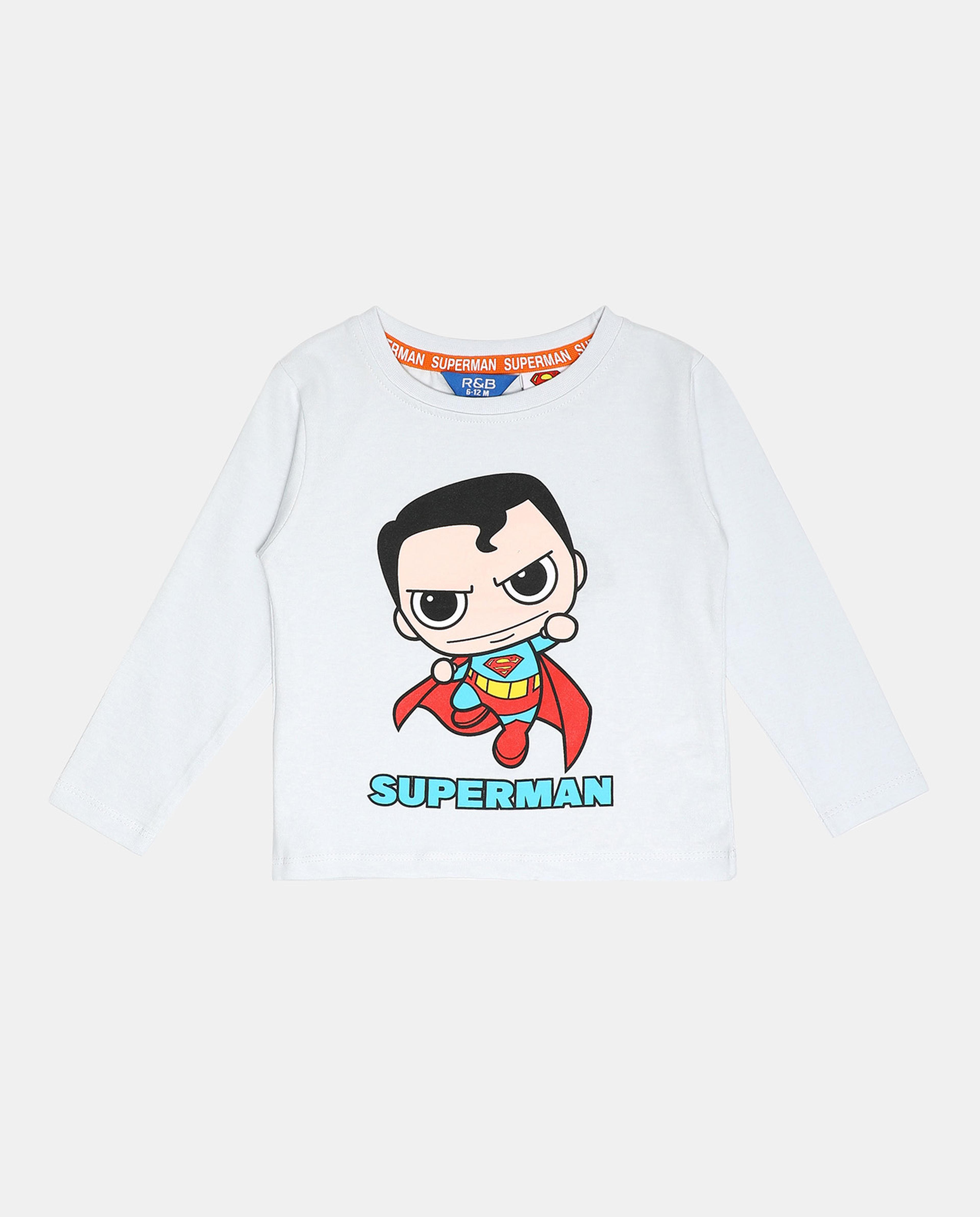 Pack of 2 - Printed T-Shirt with Crew Neck and Long Sleeves