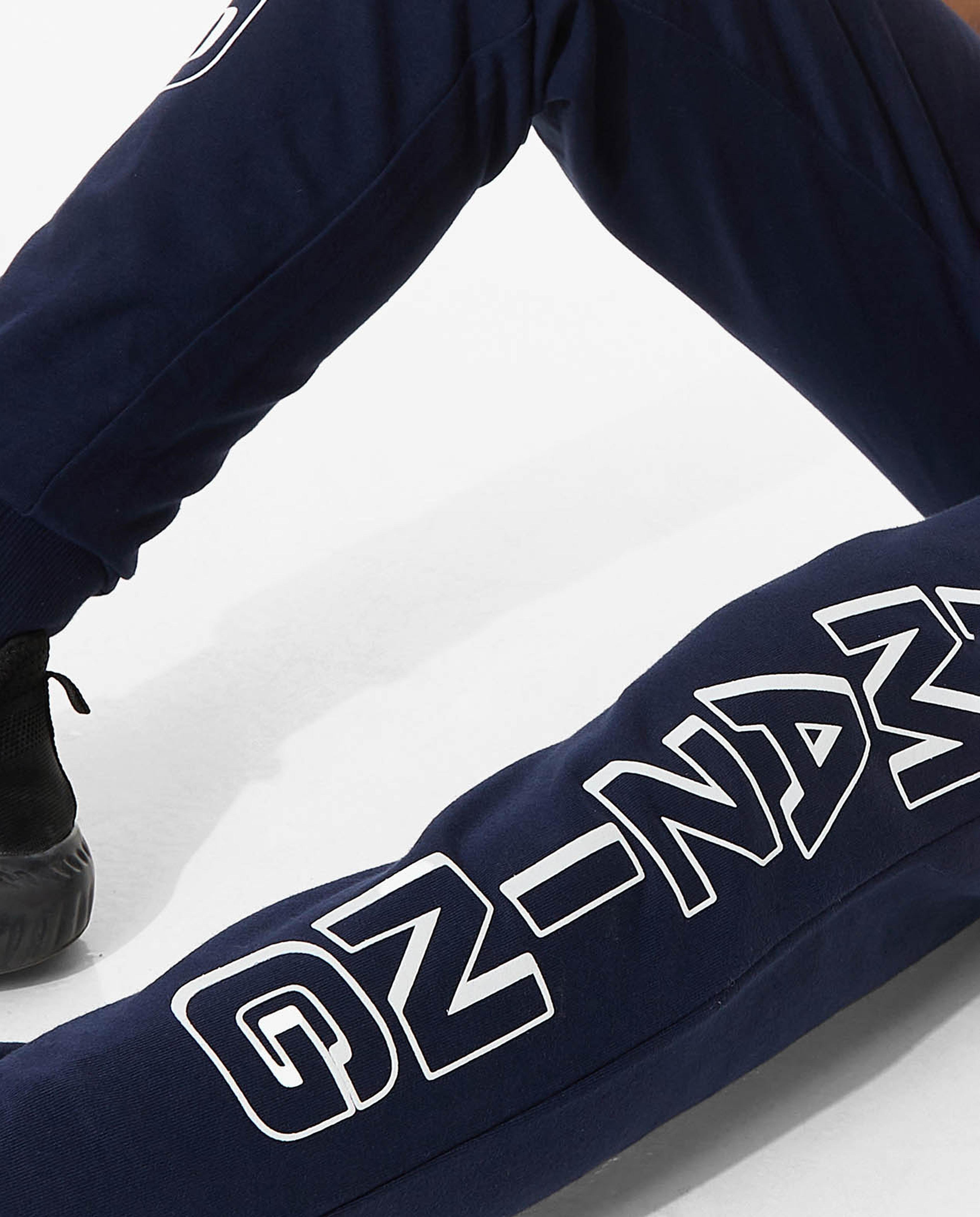 Typography Printed Joggers with Drawstring Waist