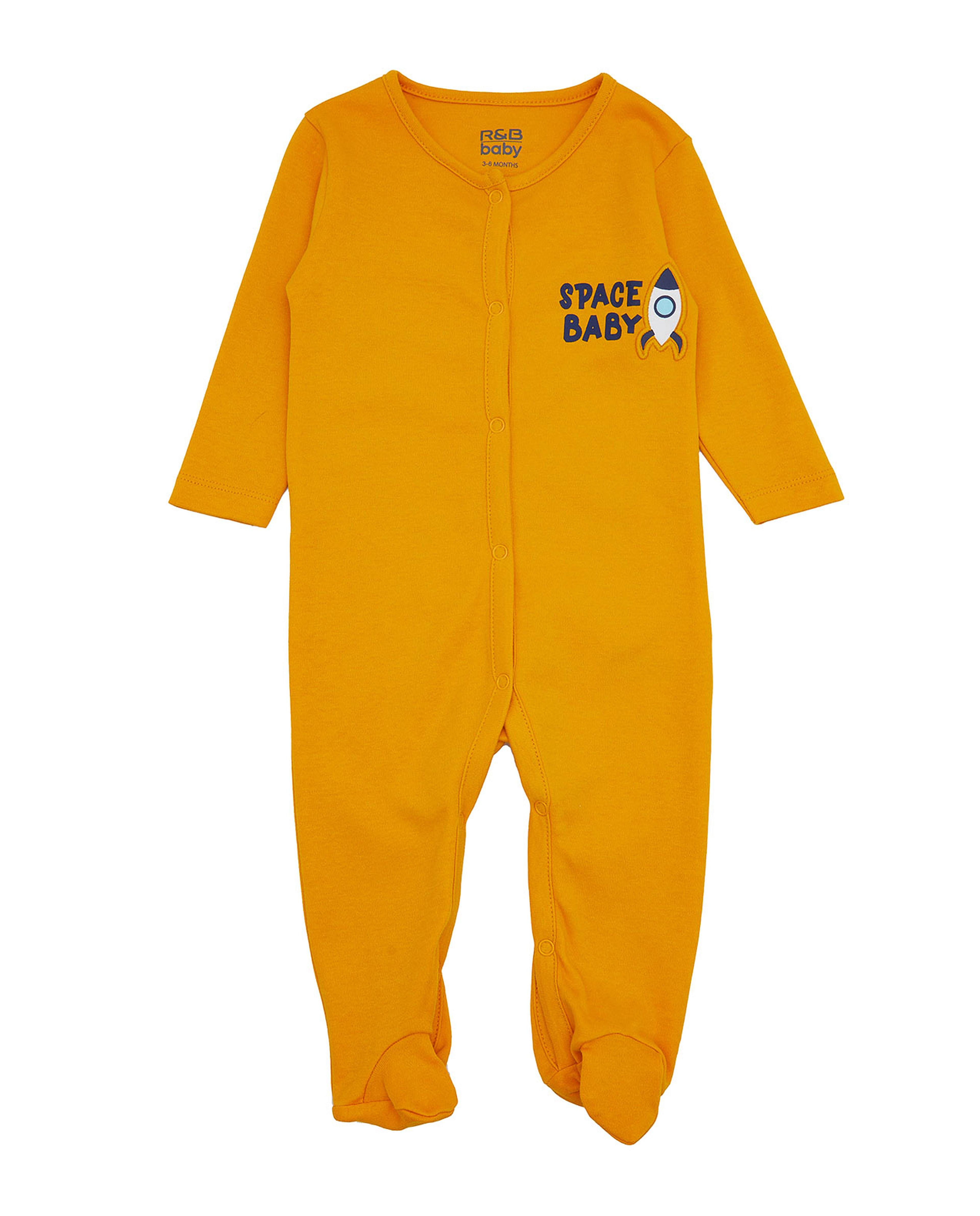Pack of 3 Printed Full Length Sleepsuit