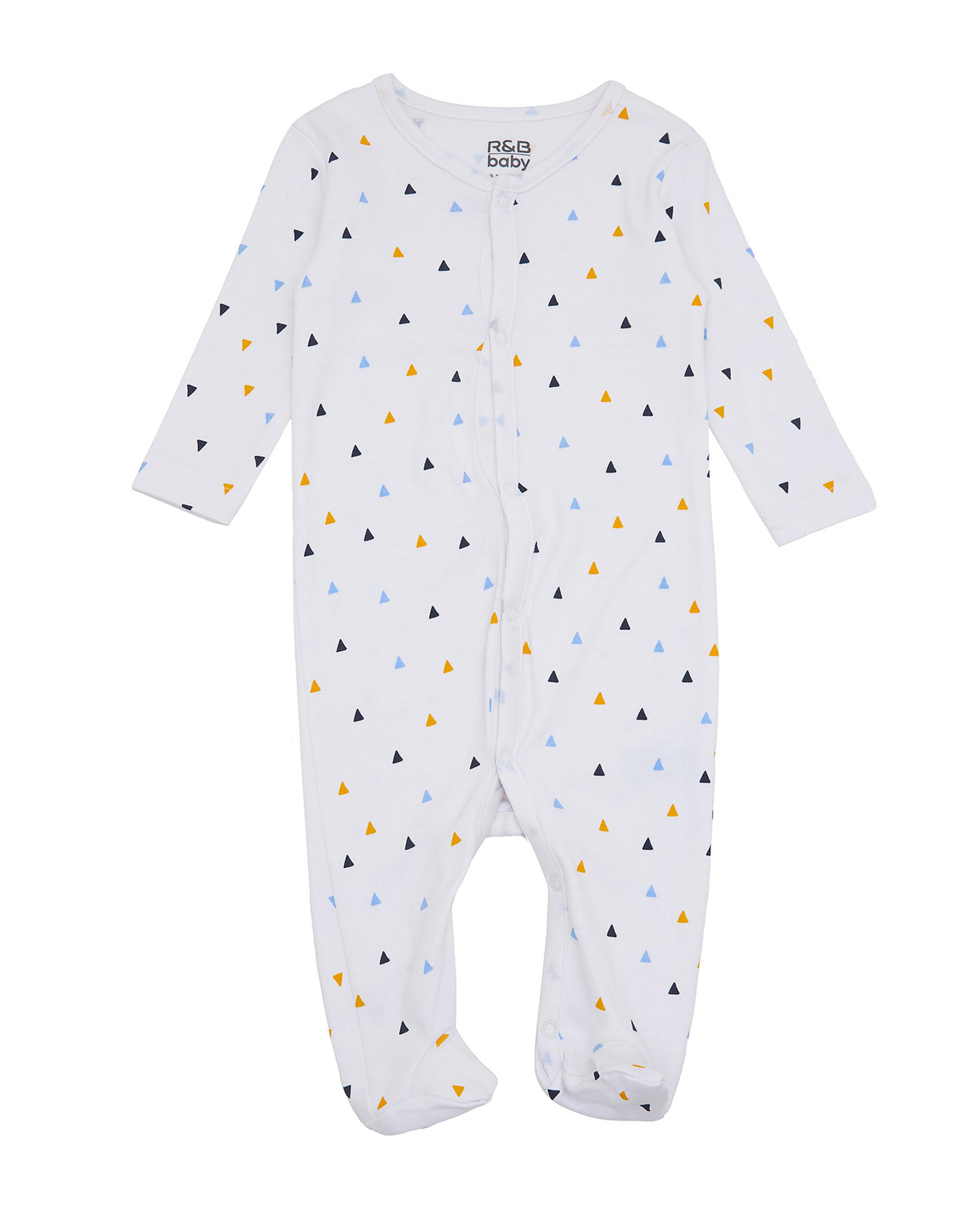 Pack of 3 Printed Full Length Sleepsuit