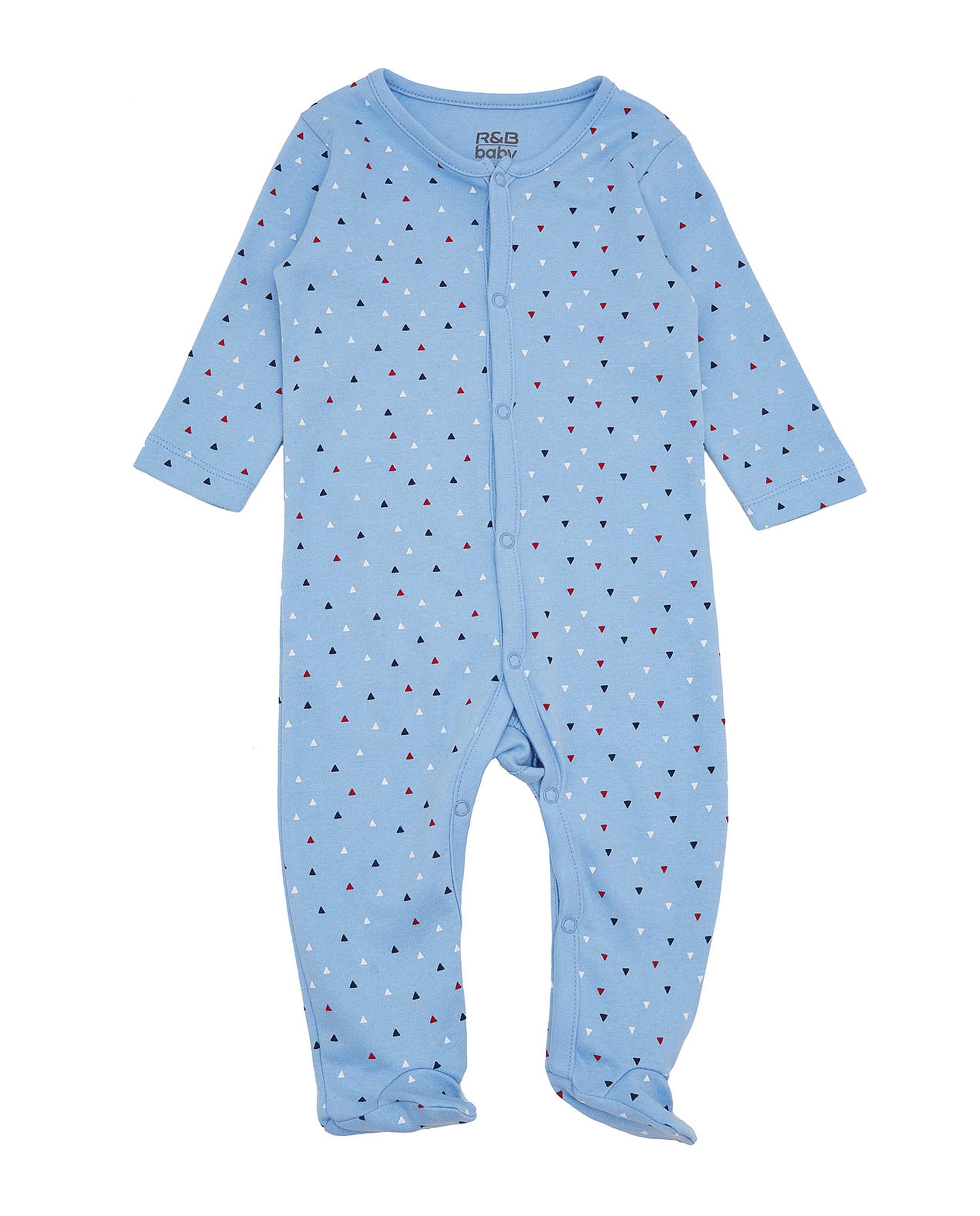 Pack of 3 Printed Full Length Sleepsuit
