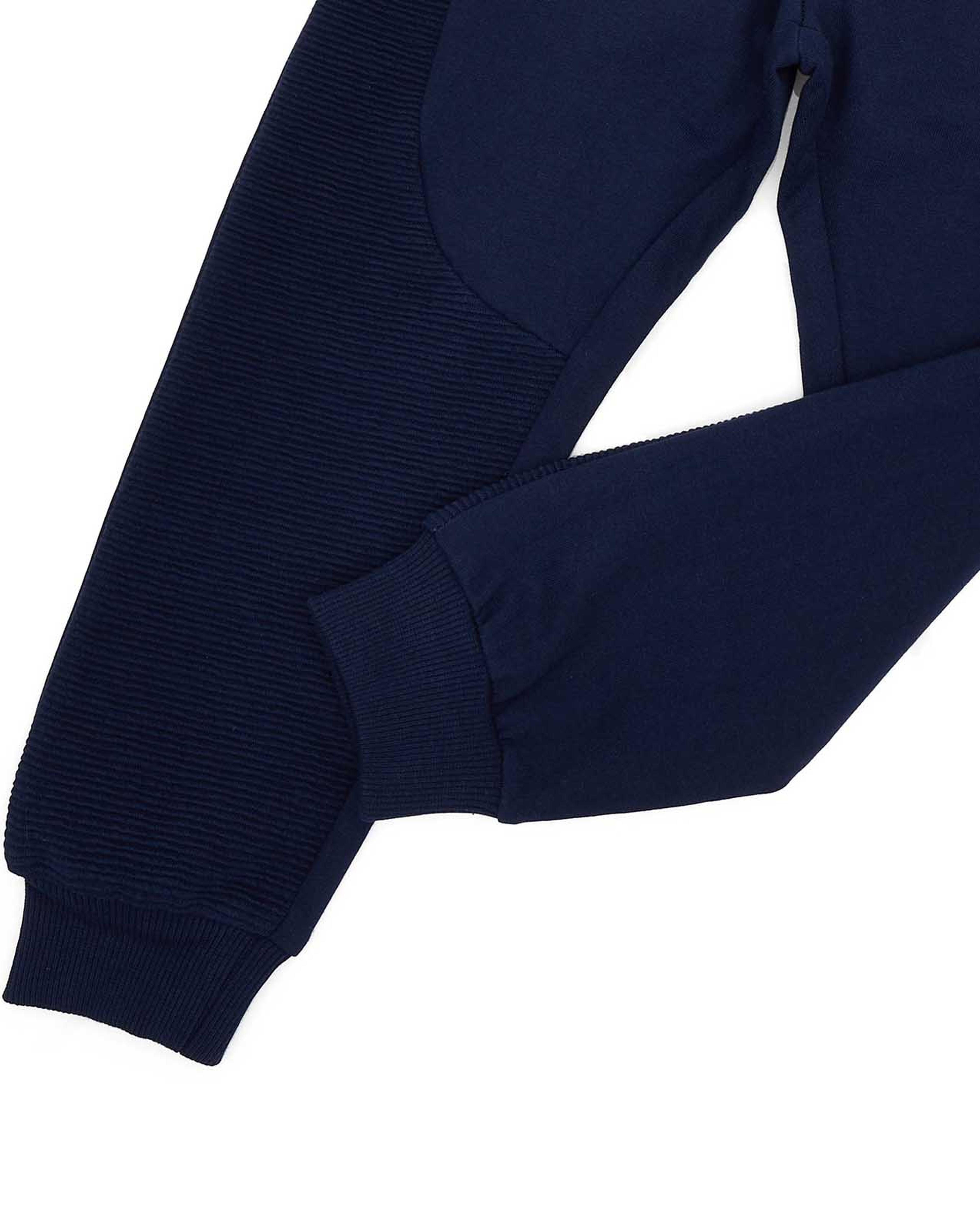 Badge Detail Joggers with Drawstring Waist