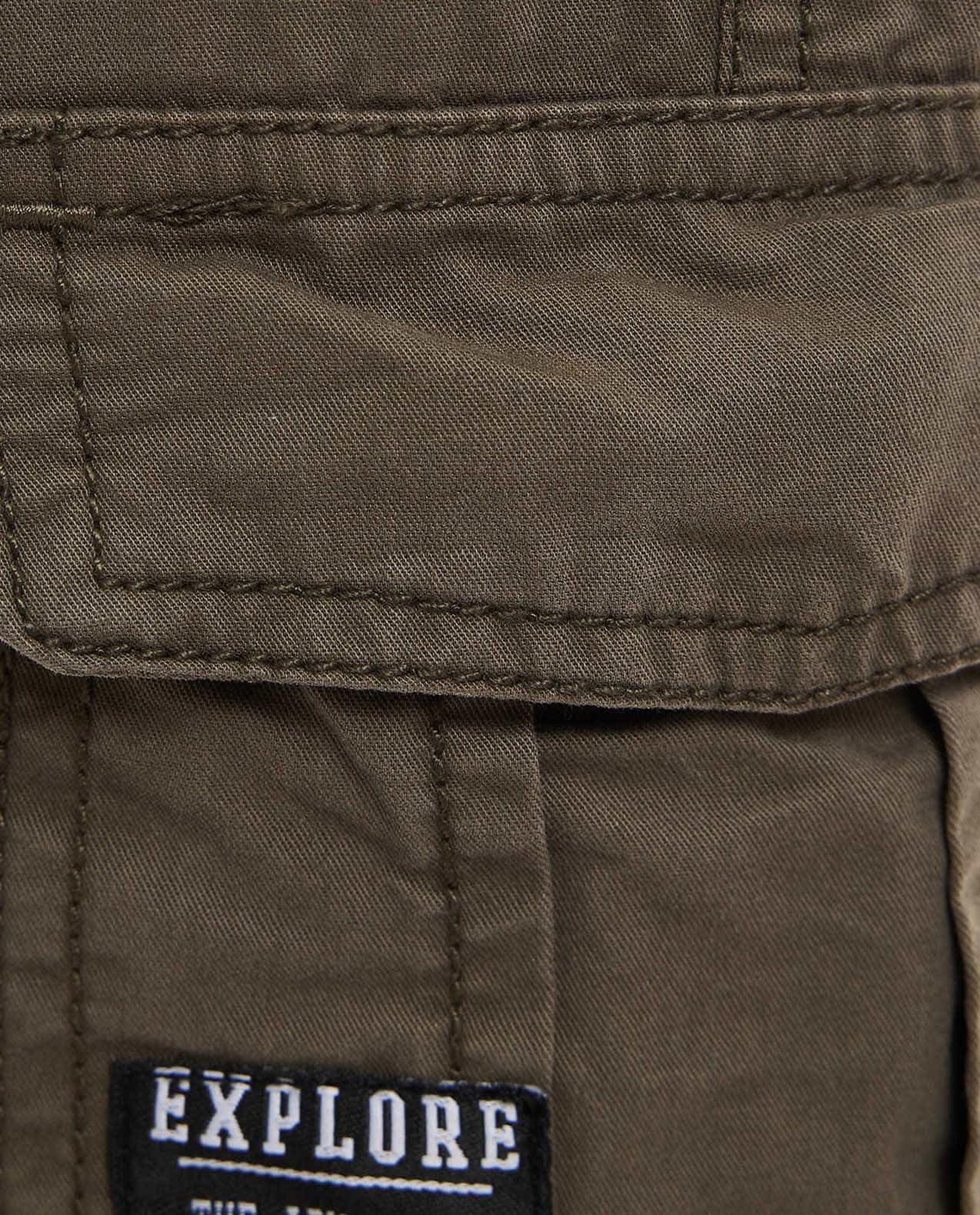 Solid Drawstring Cargo Pants with Elastic Cuff