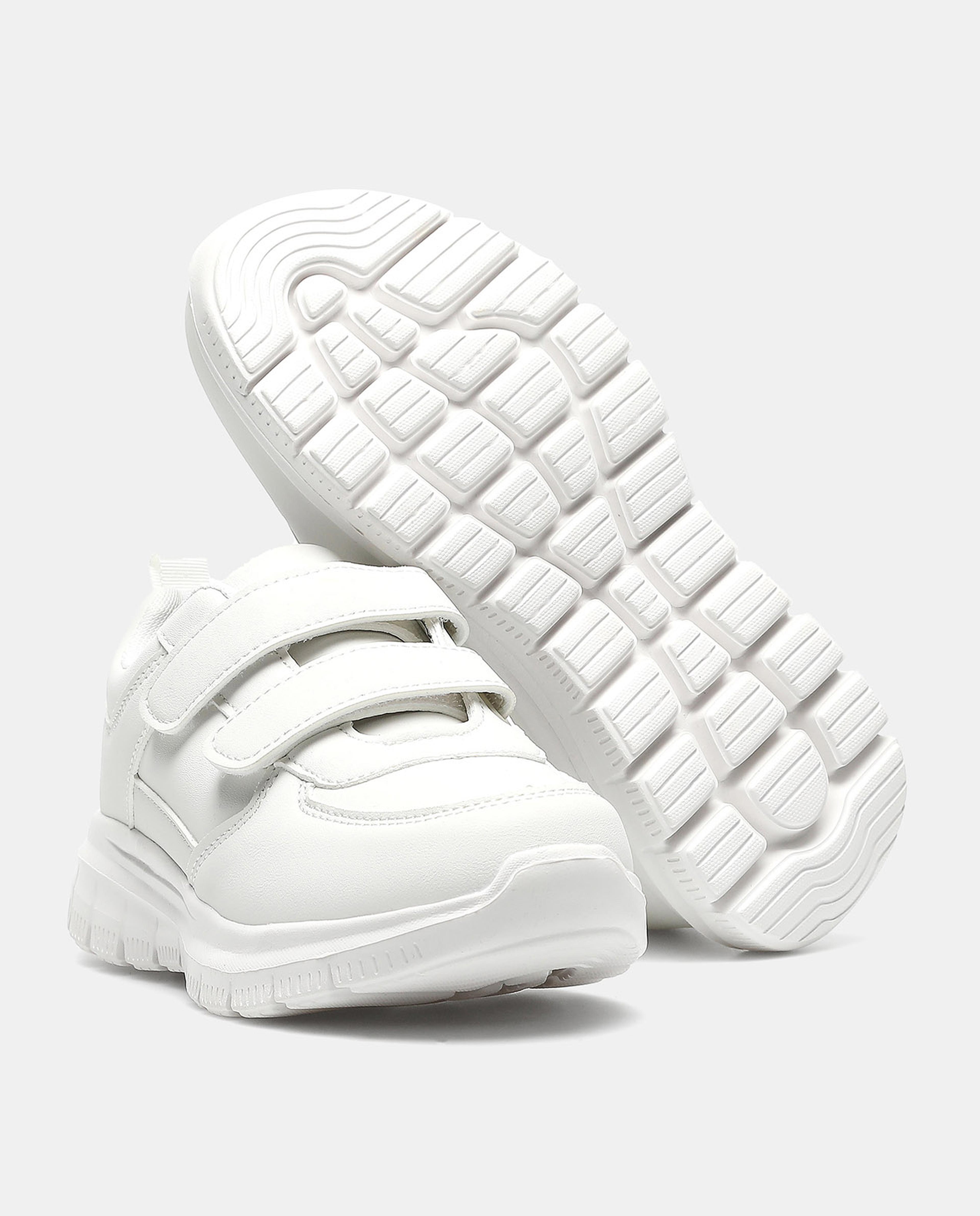 Solid School Shoes with Velcro Closure
