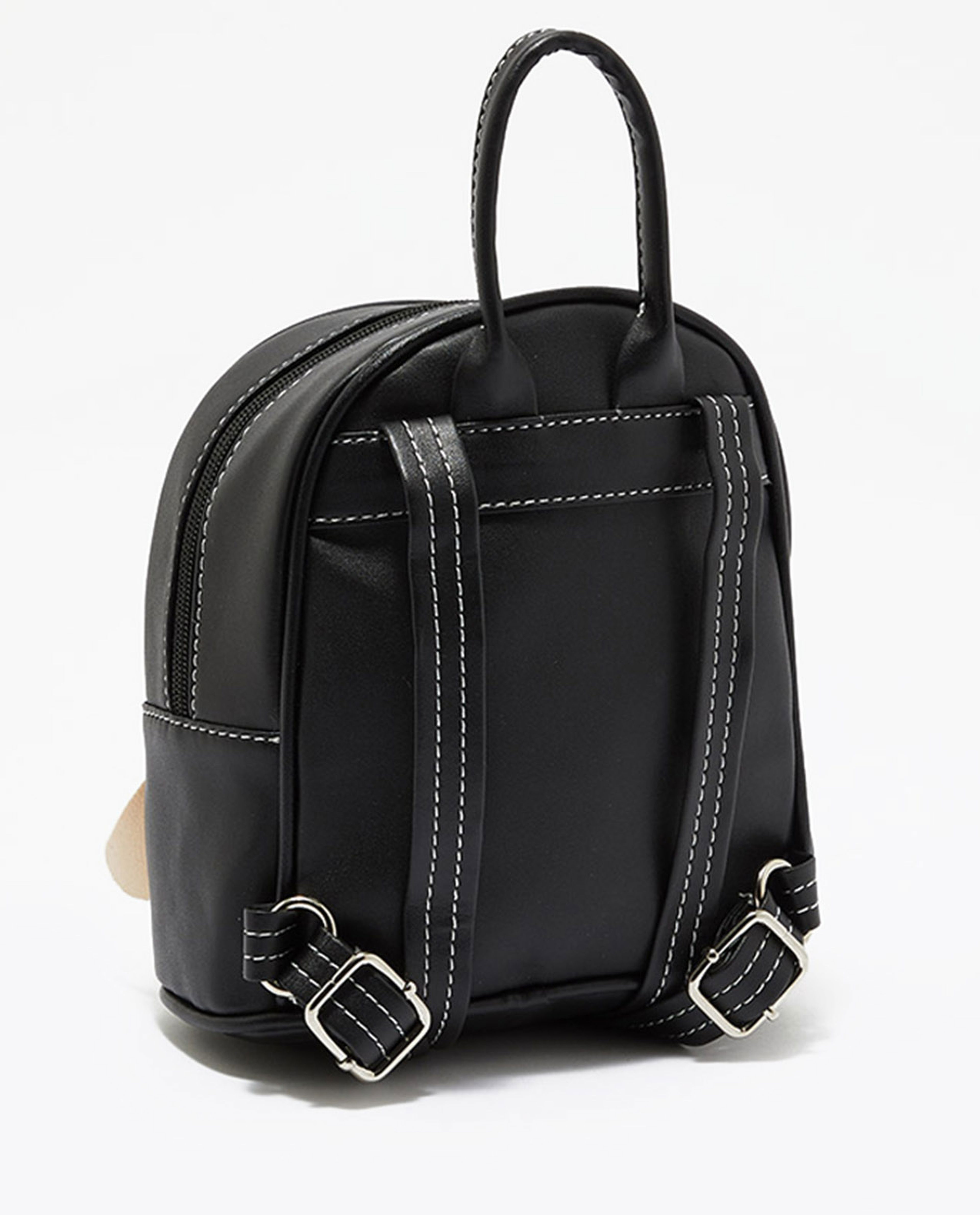 Black Penguin Printed Kids Backpack