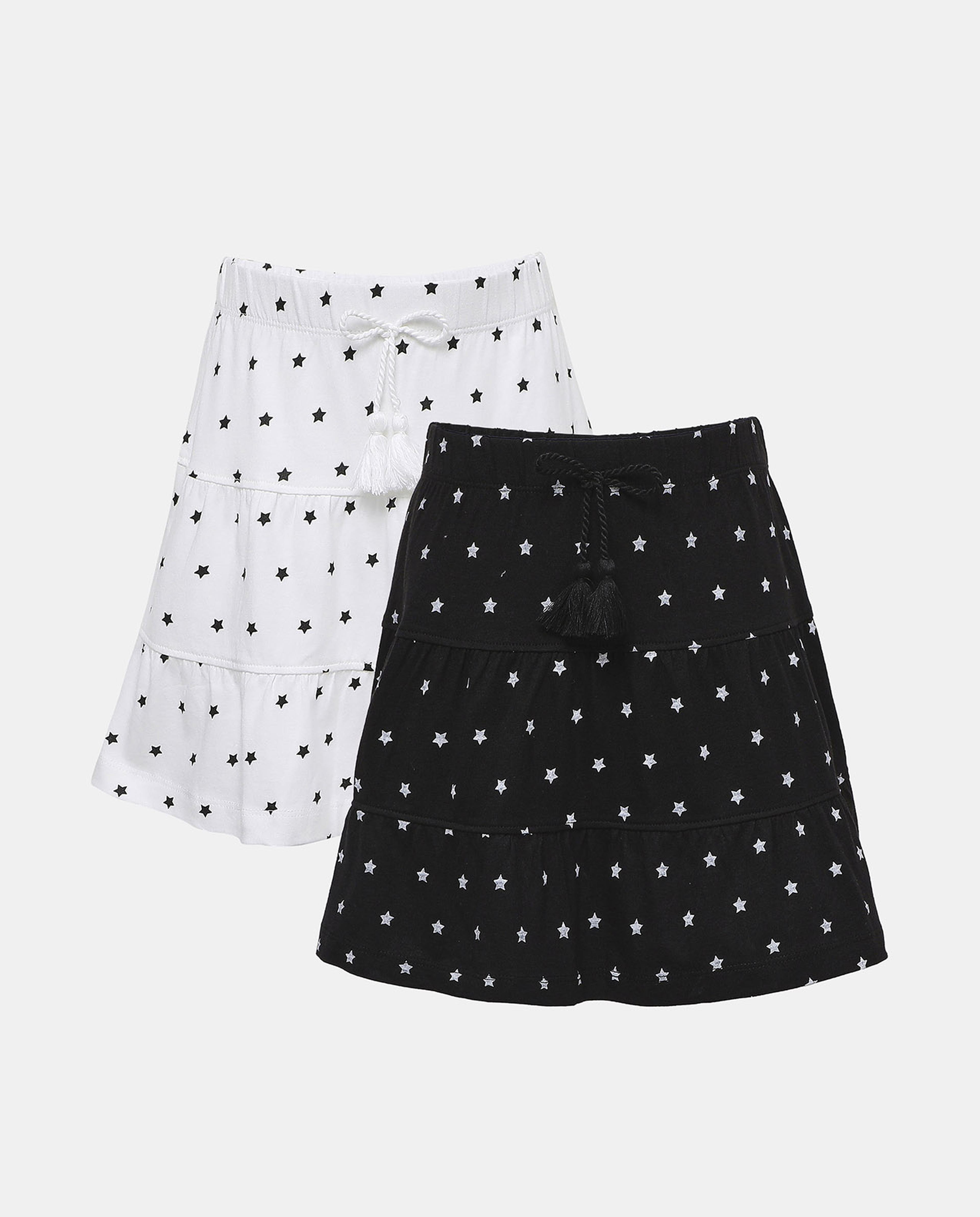 Pack Of 2 - Printed A Line Mini Skirt