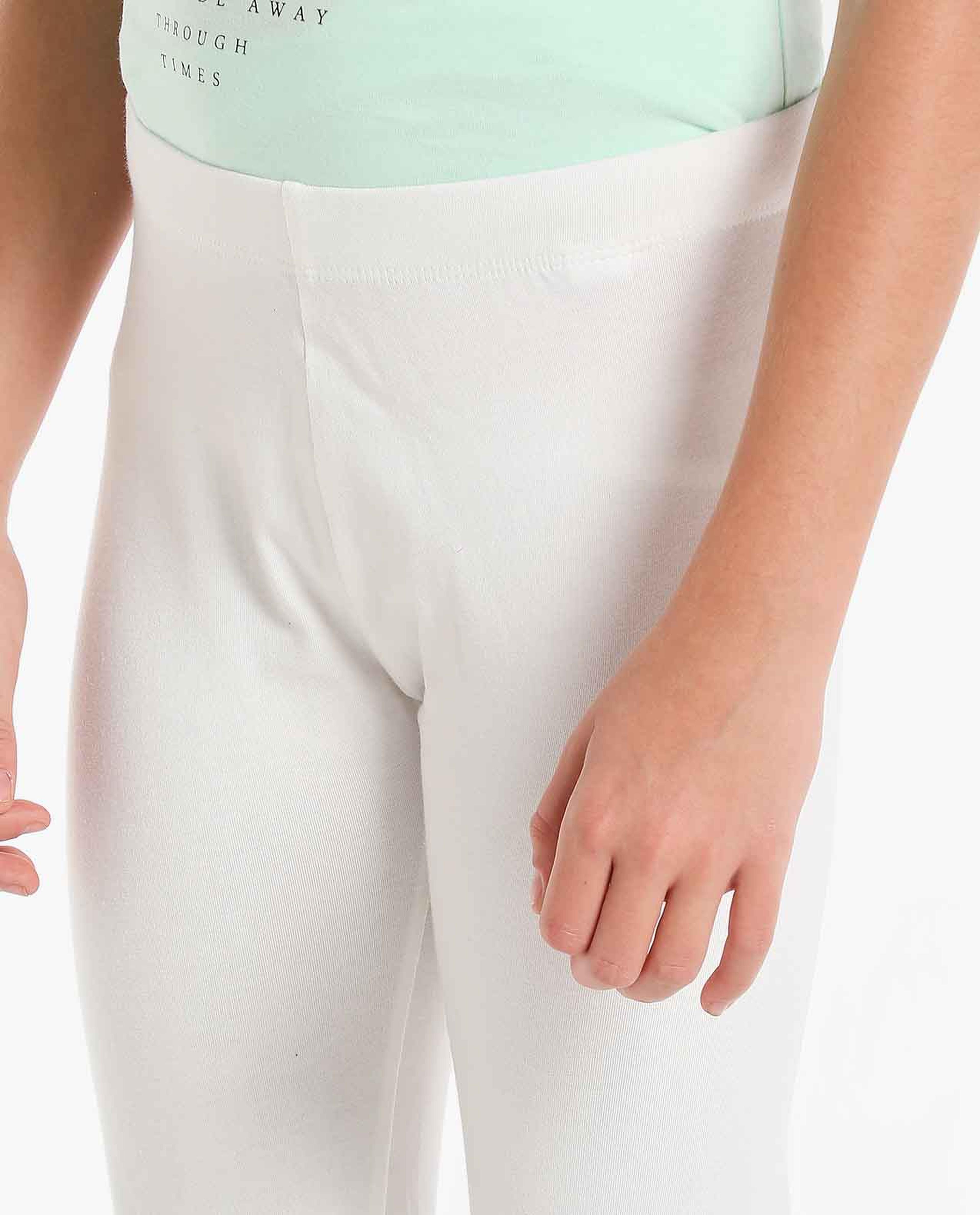 Pack Of 2 - Solid High Rise Knit Leggings