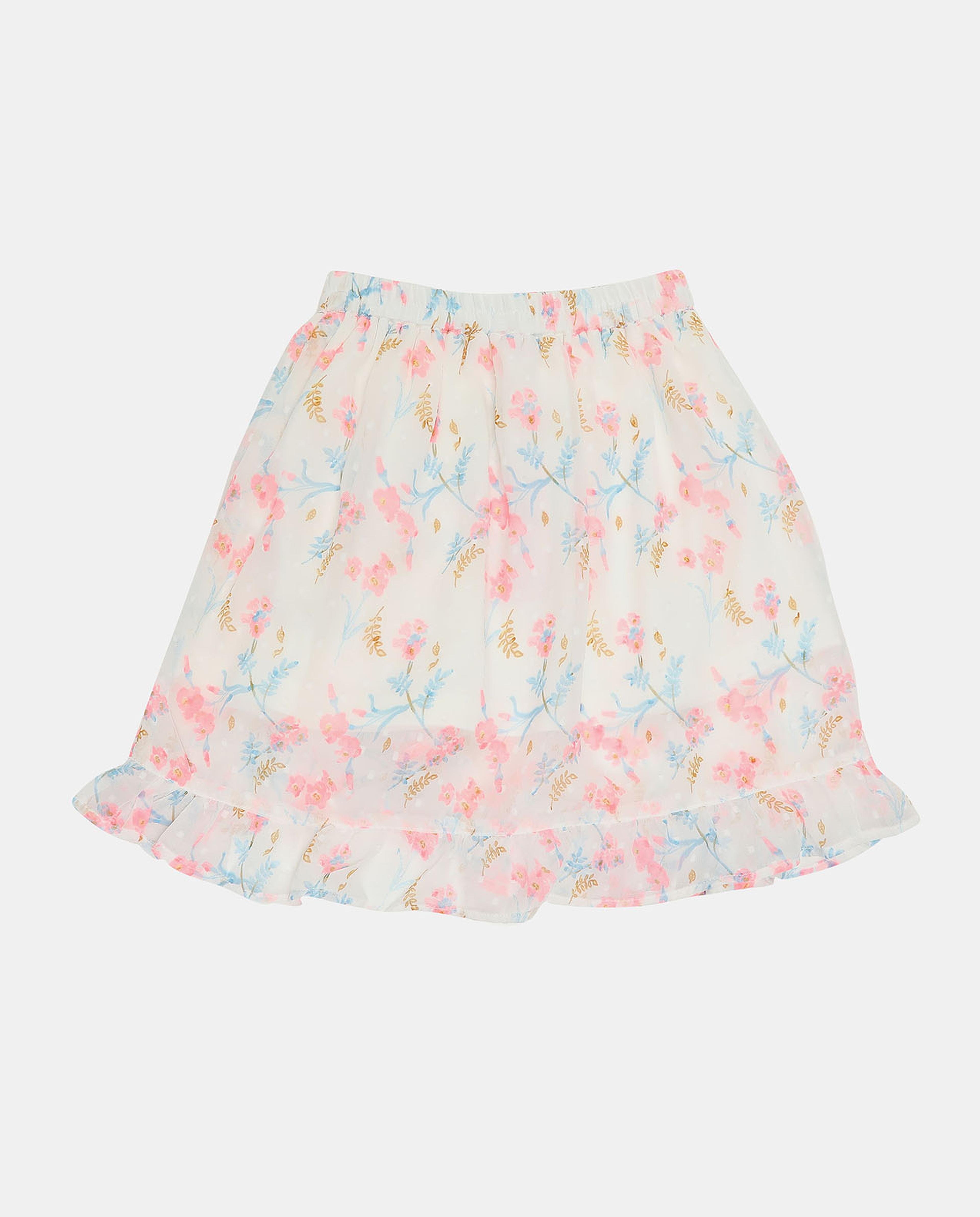 Floral Printed Tulip Skirt