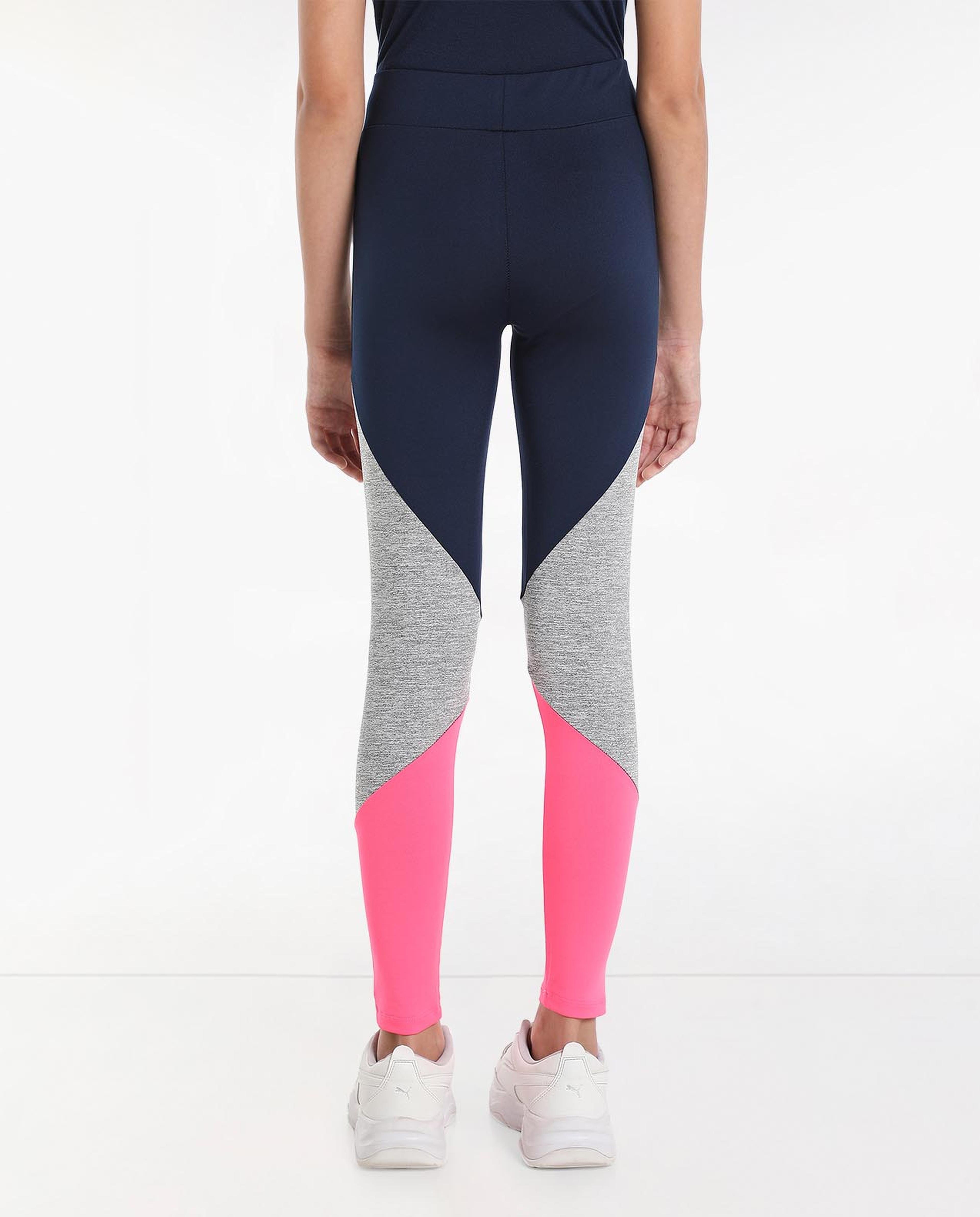 Colour-Blocked Tights with Slip-On Closure