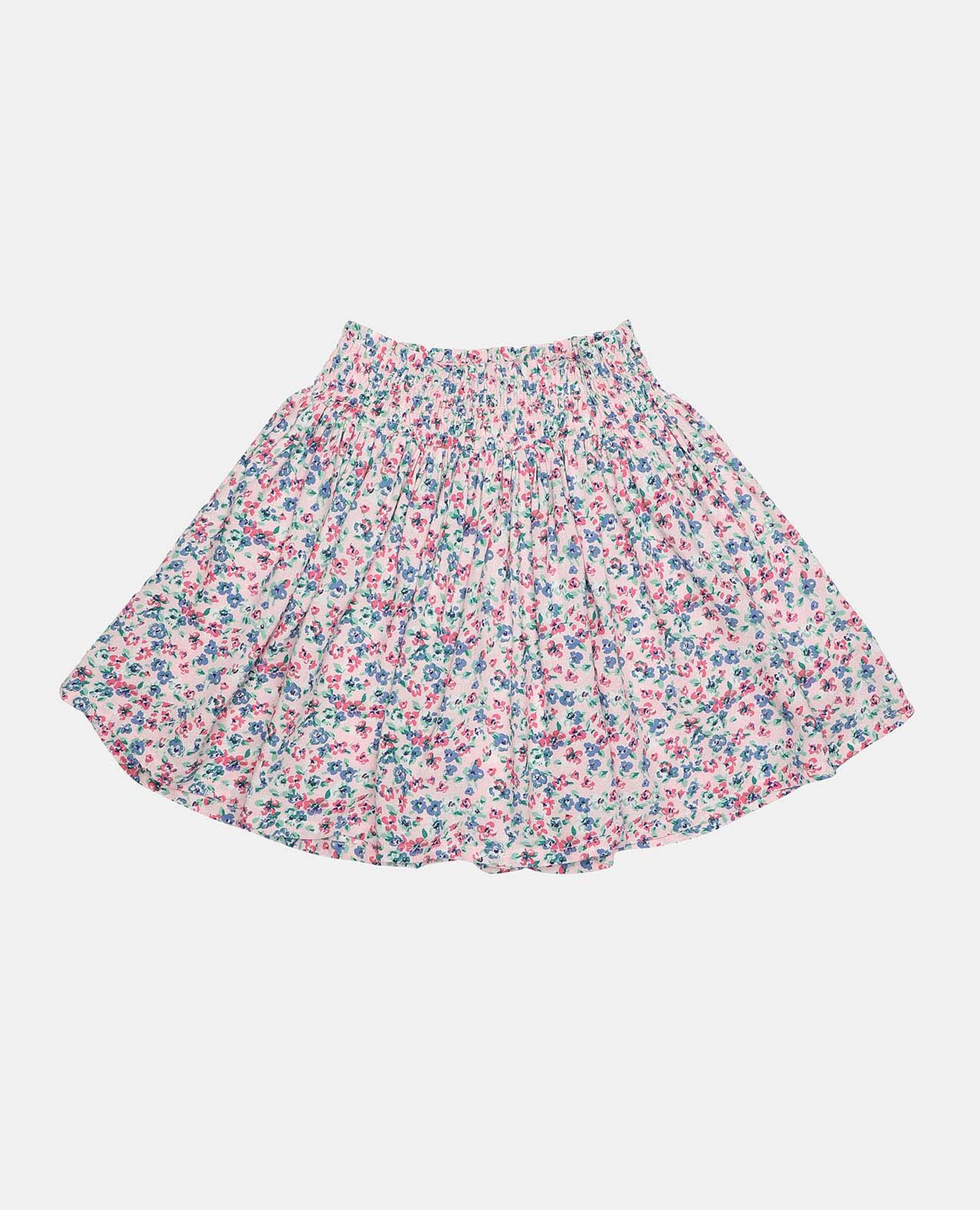 Printed Flared Skirt with Elasticated Waist