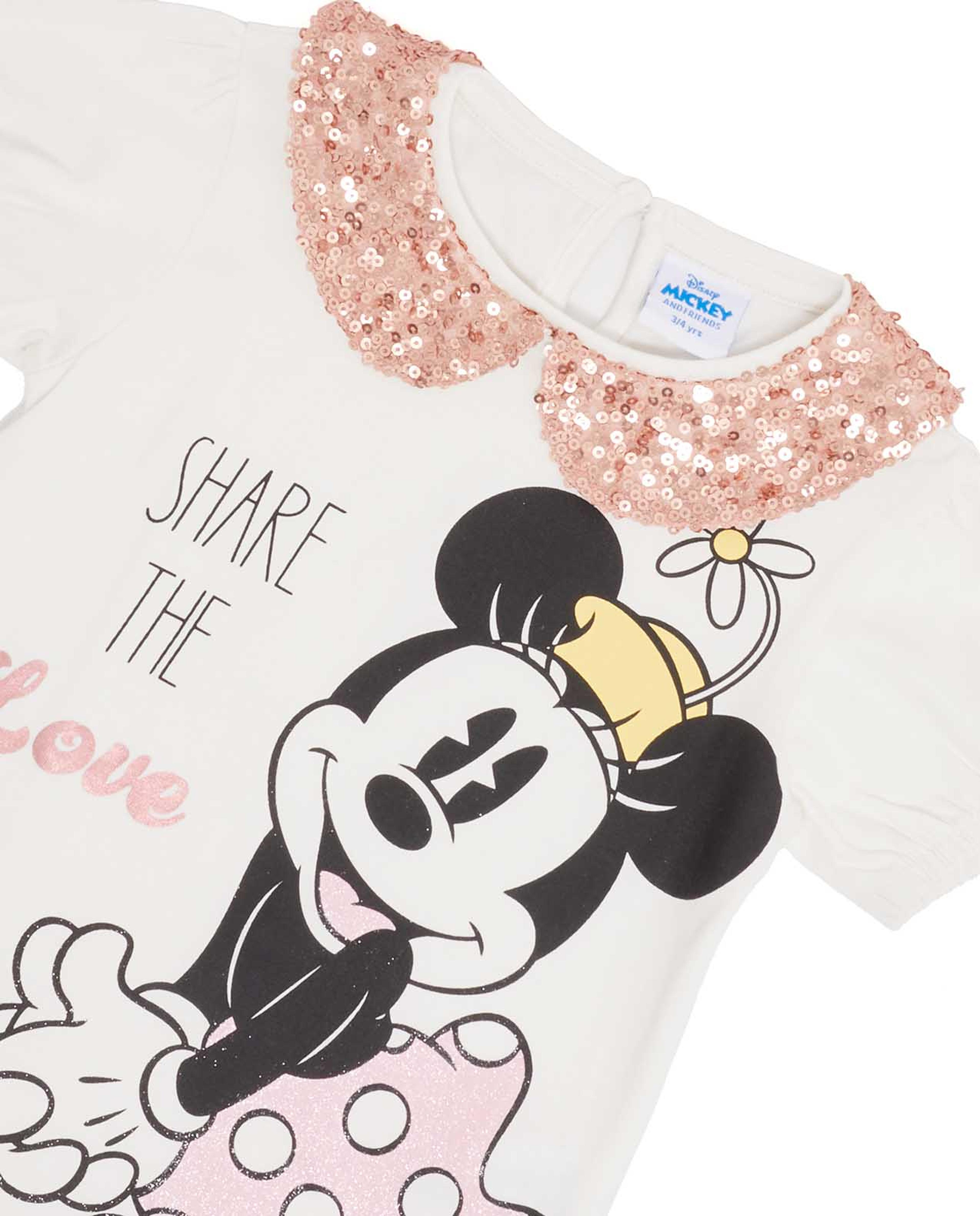 Printed Top with baby Collar and Puff Sleeves