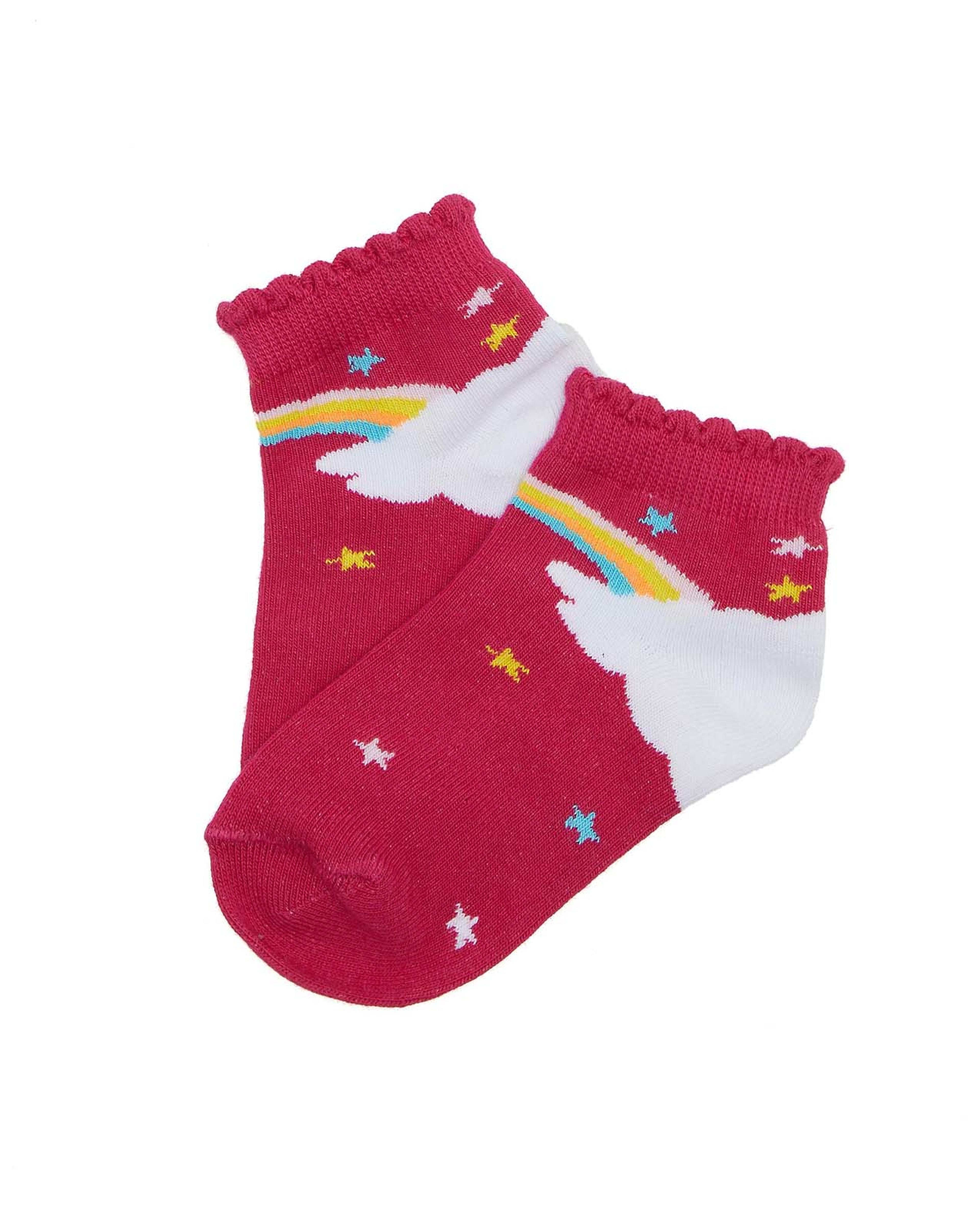 3 Pack Printed Ankle Socks