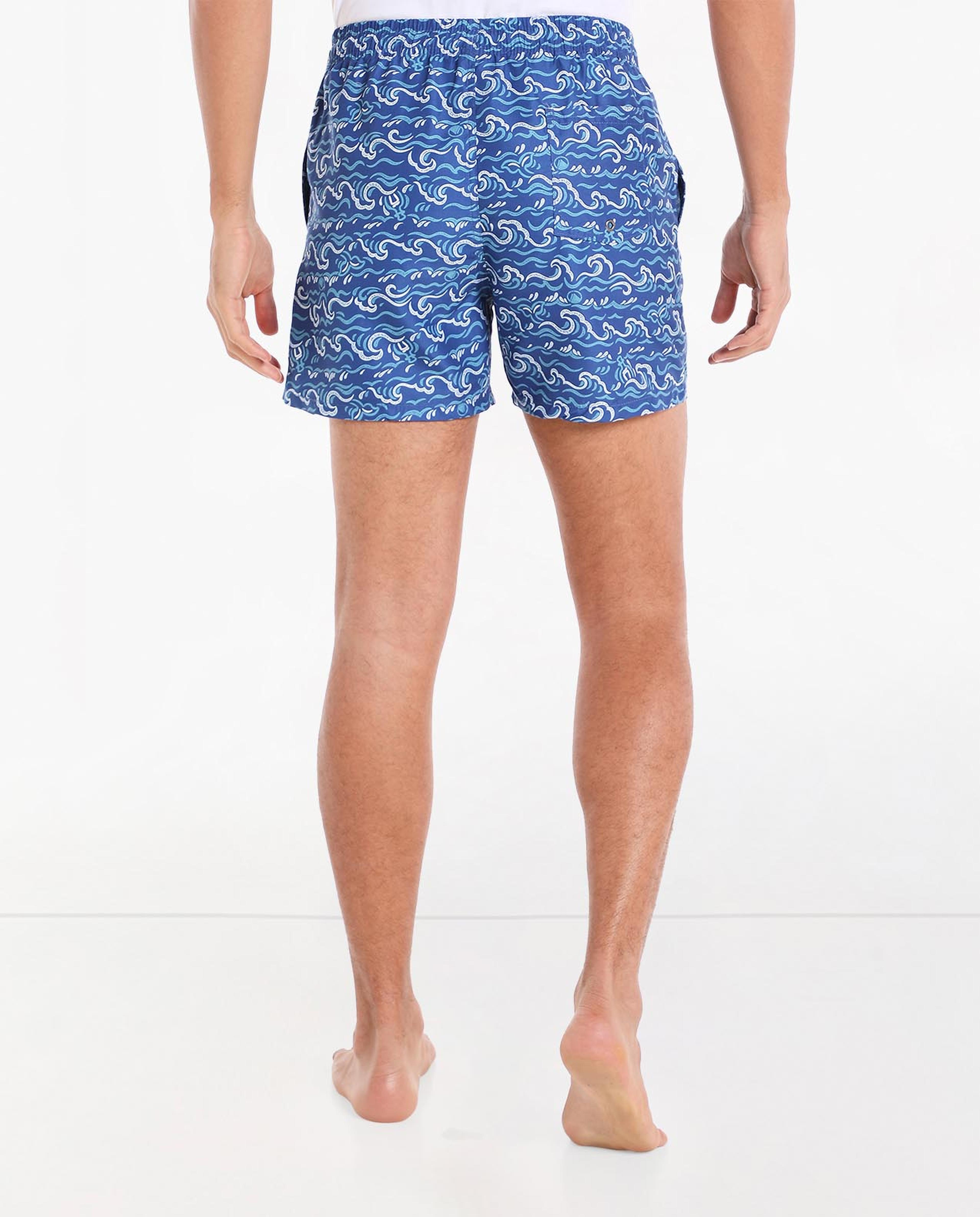 Printed Regular Shorts with Elasticated Drawstring Waist