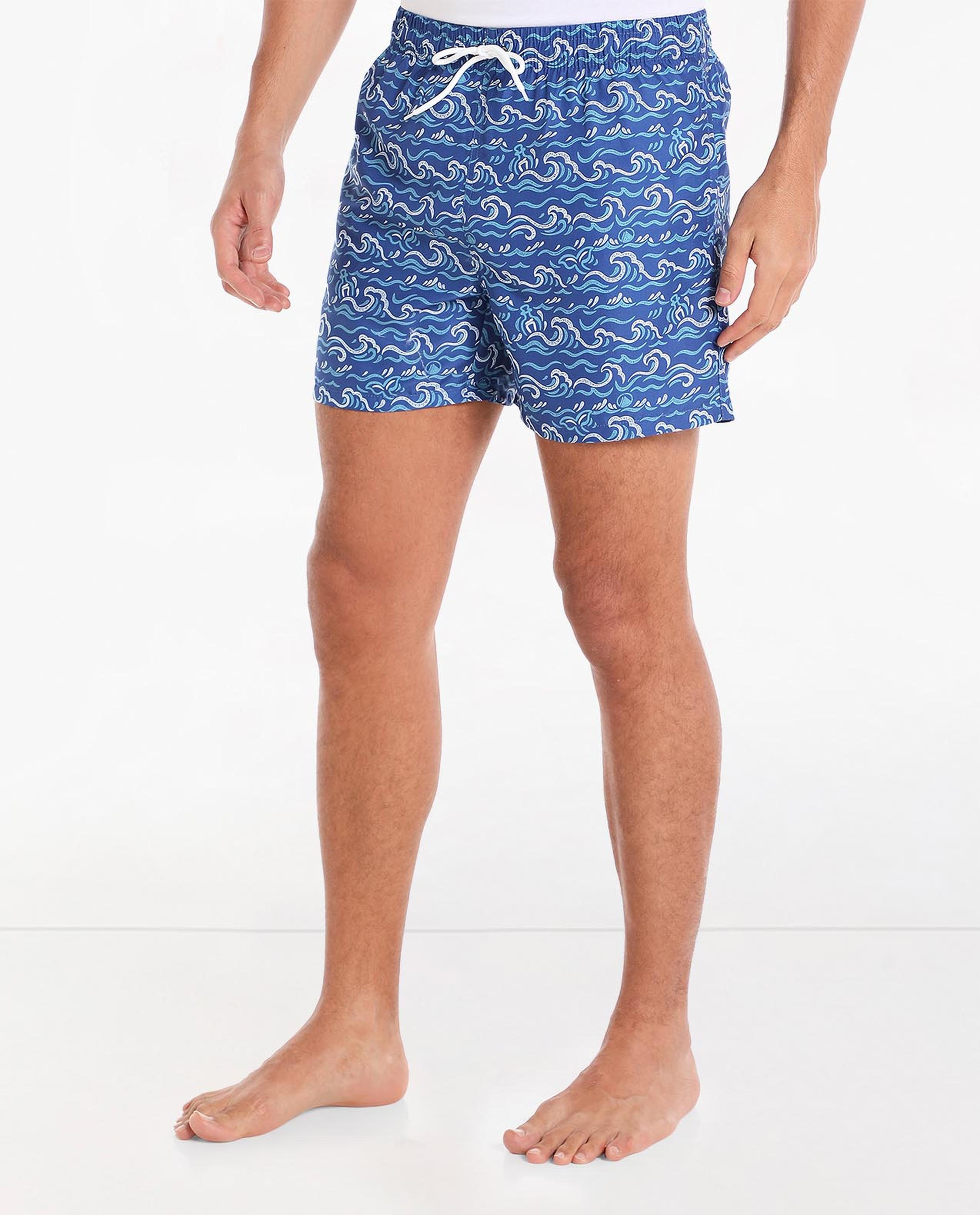 Printed Regular Shorts with Elasticated Drawstring Waist