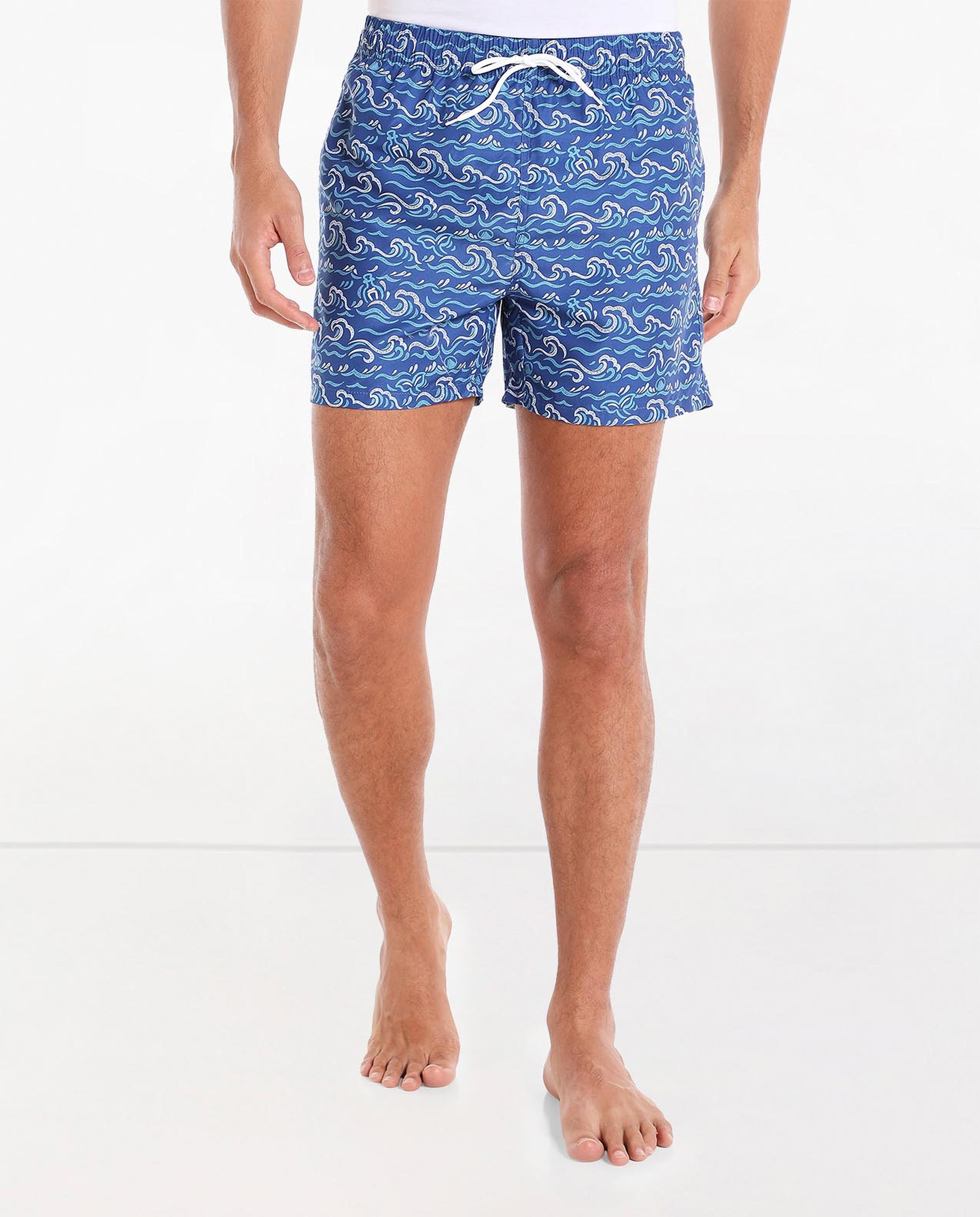 Printed Regular Shorts with Elasticated Drawstring Waist