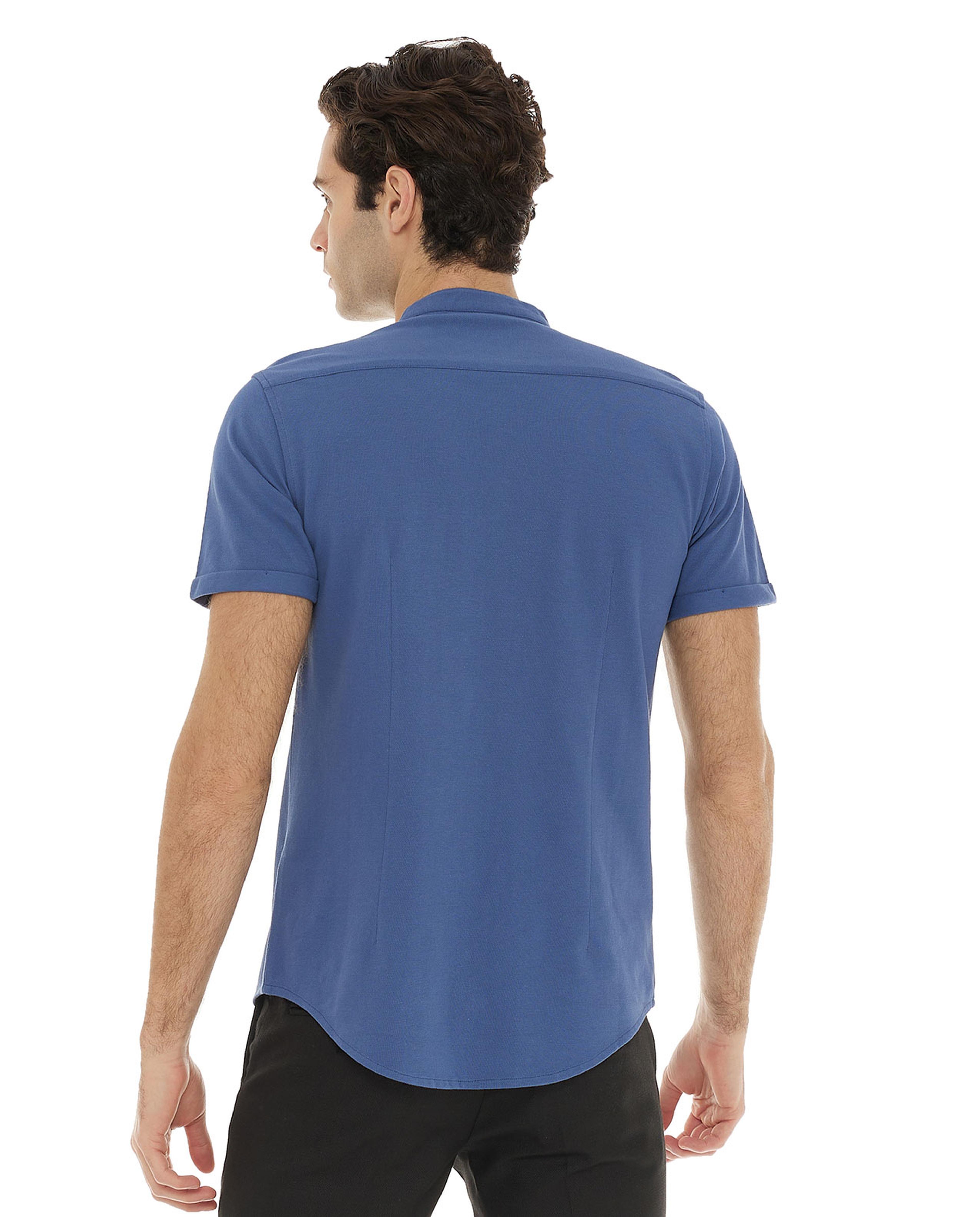 Solid T-Shirt with Crew Neck and Short Sleeves