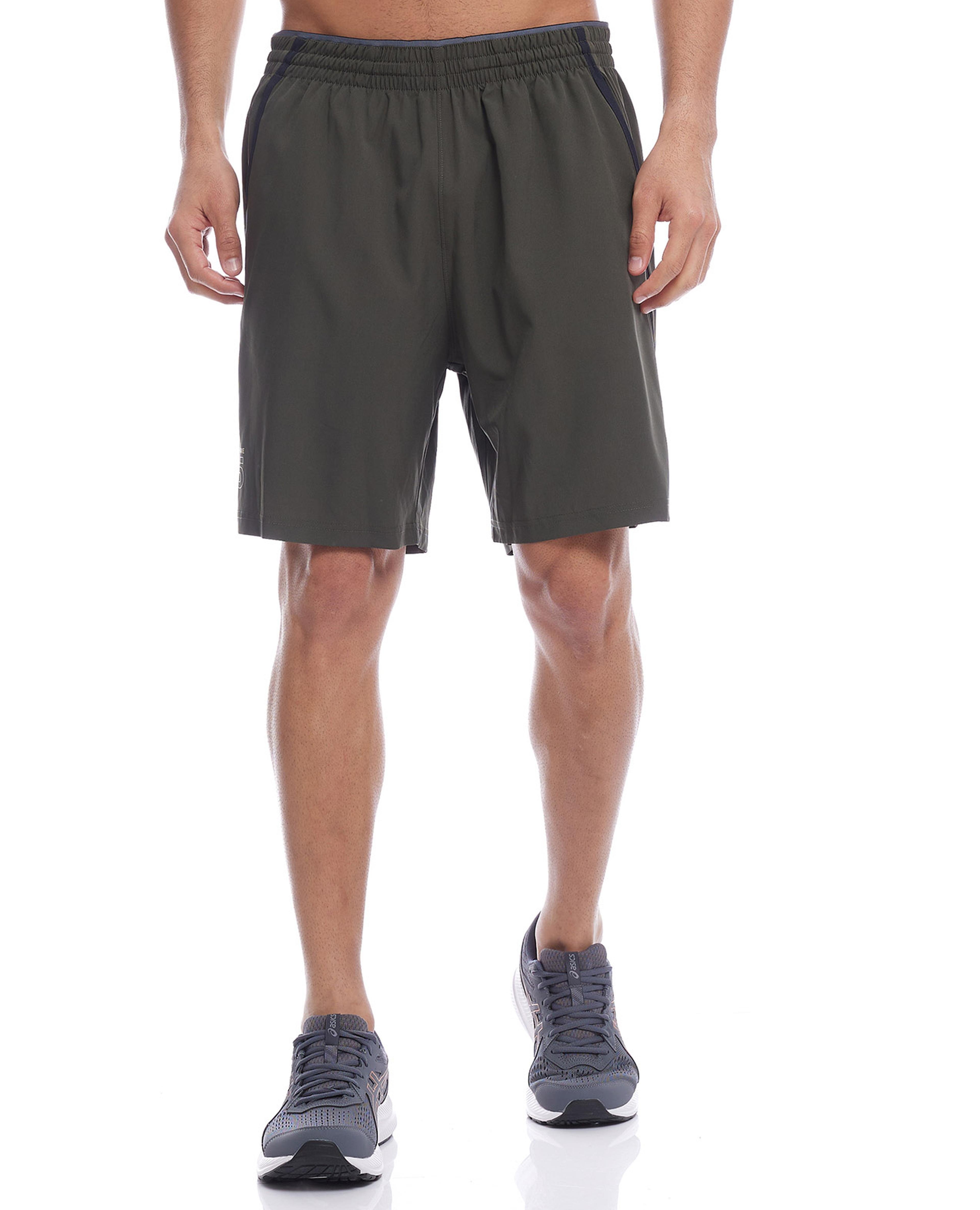 Solid Shorts with Elasticated Waist