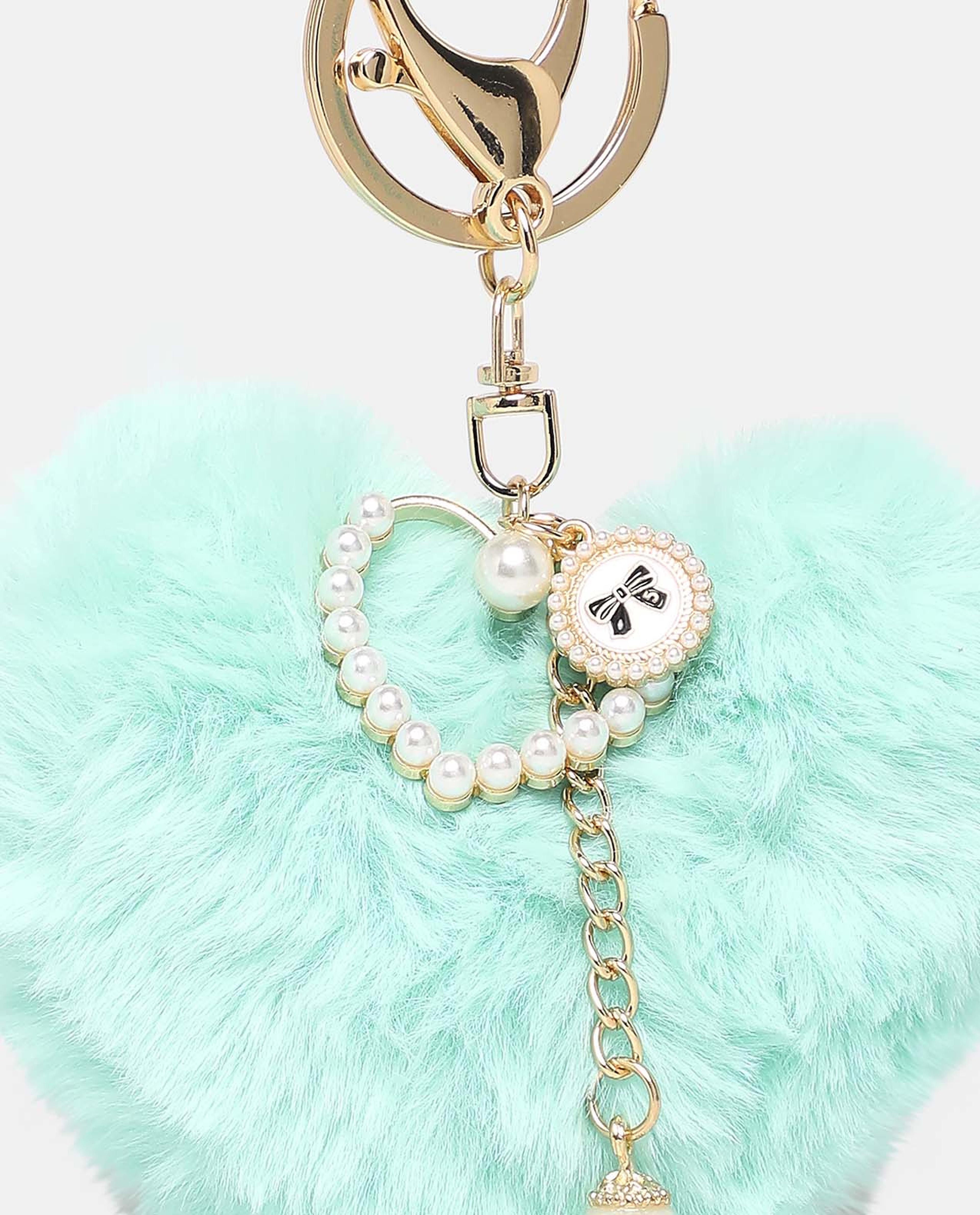 Heart Key Bag Charm Ring