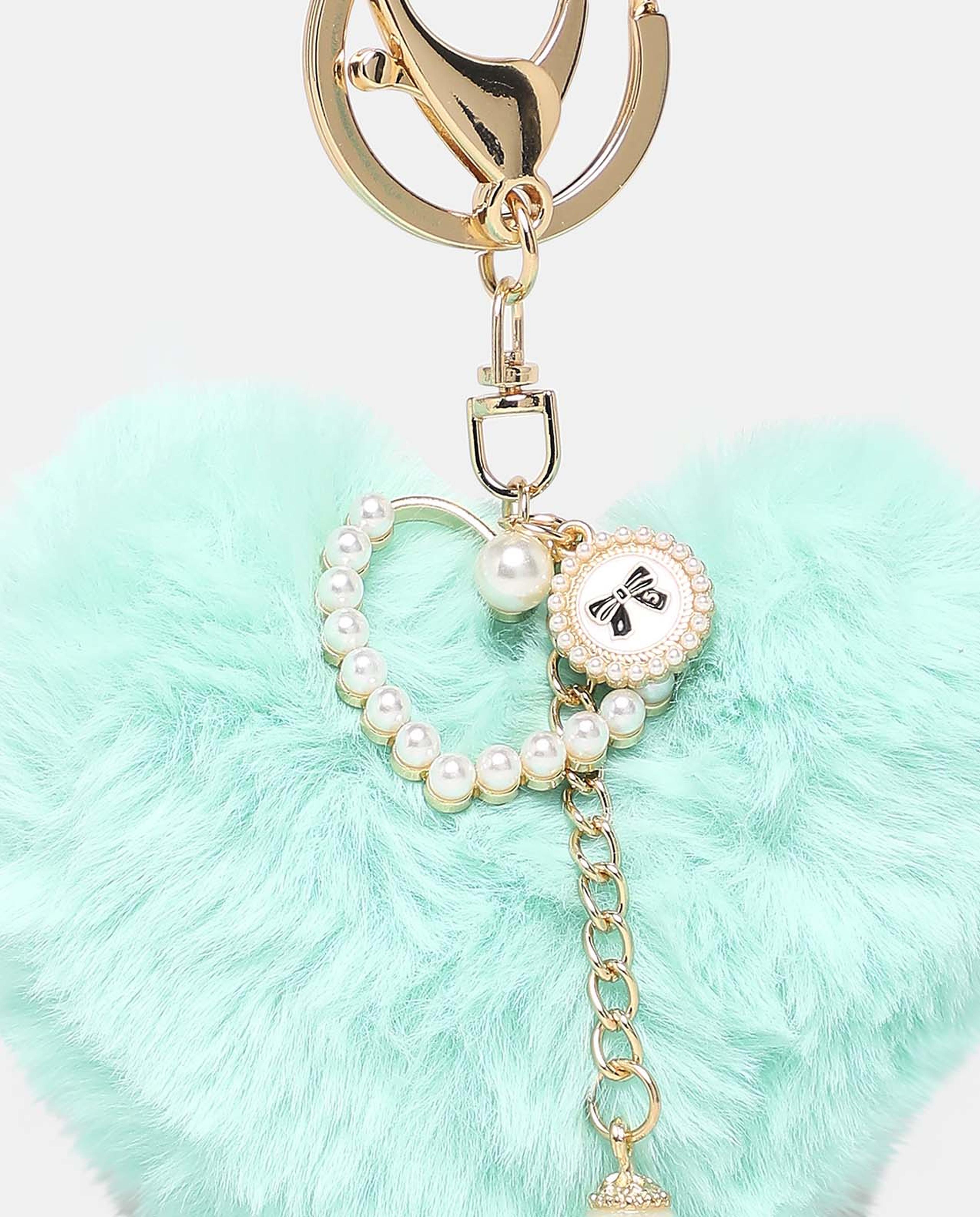 Heart Key Bag Charm Ring